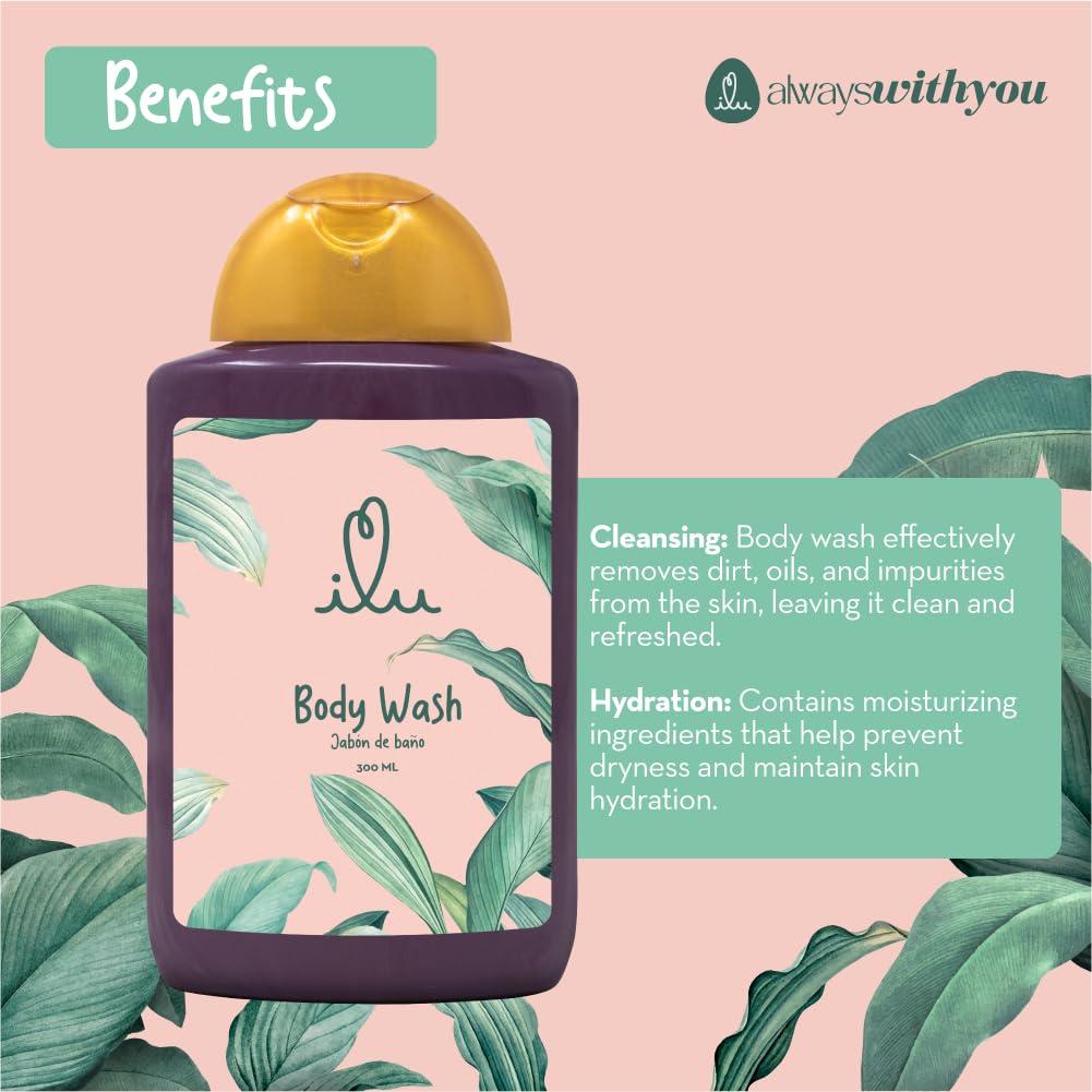 ILU Gel de Ducha Hidratante 300ml - Suave para Piel Sensible