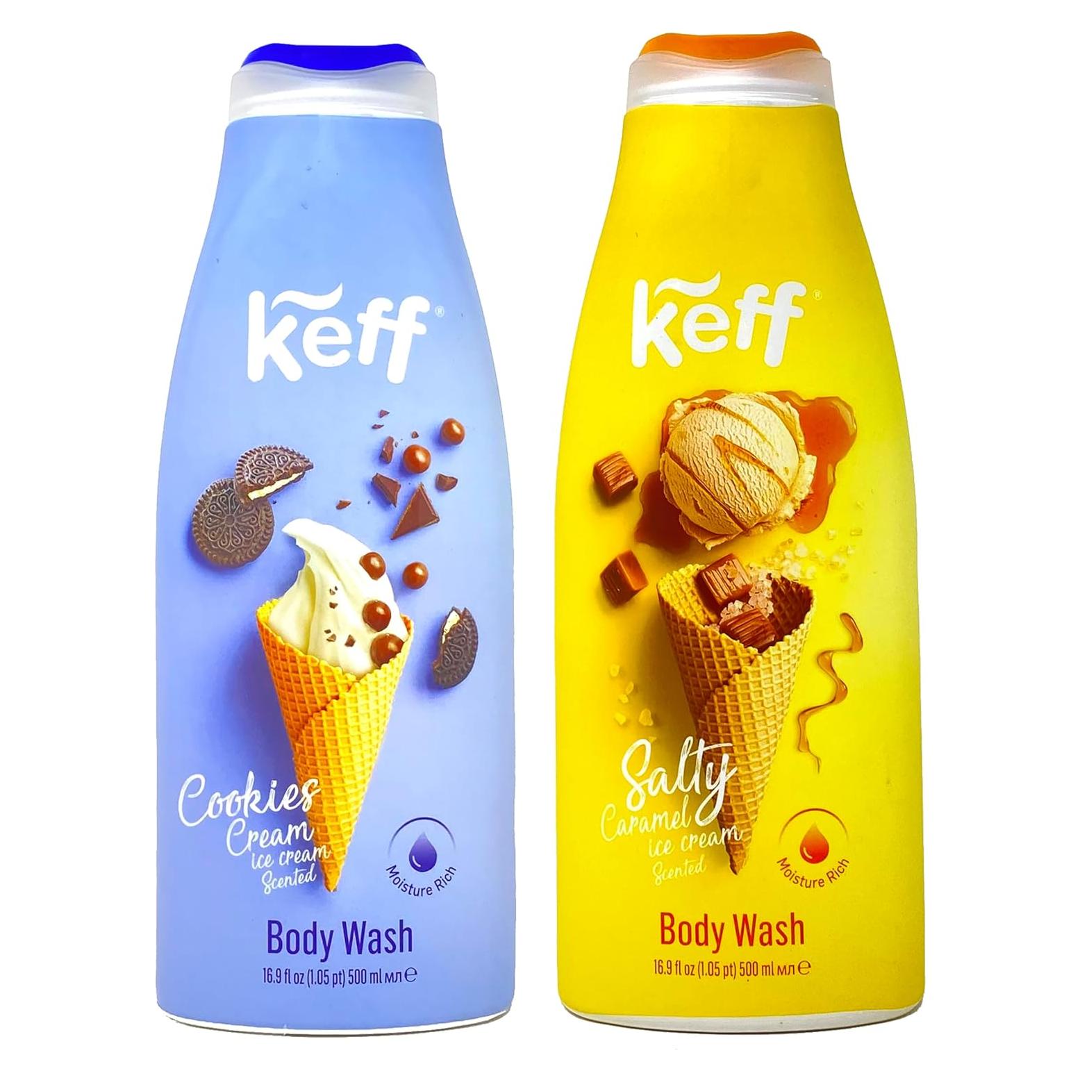Gel de Ducha Cremoso Keff 2x453g - Caramelo Salado y Galletas