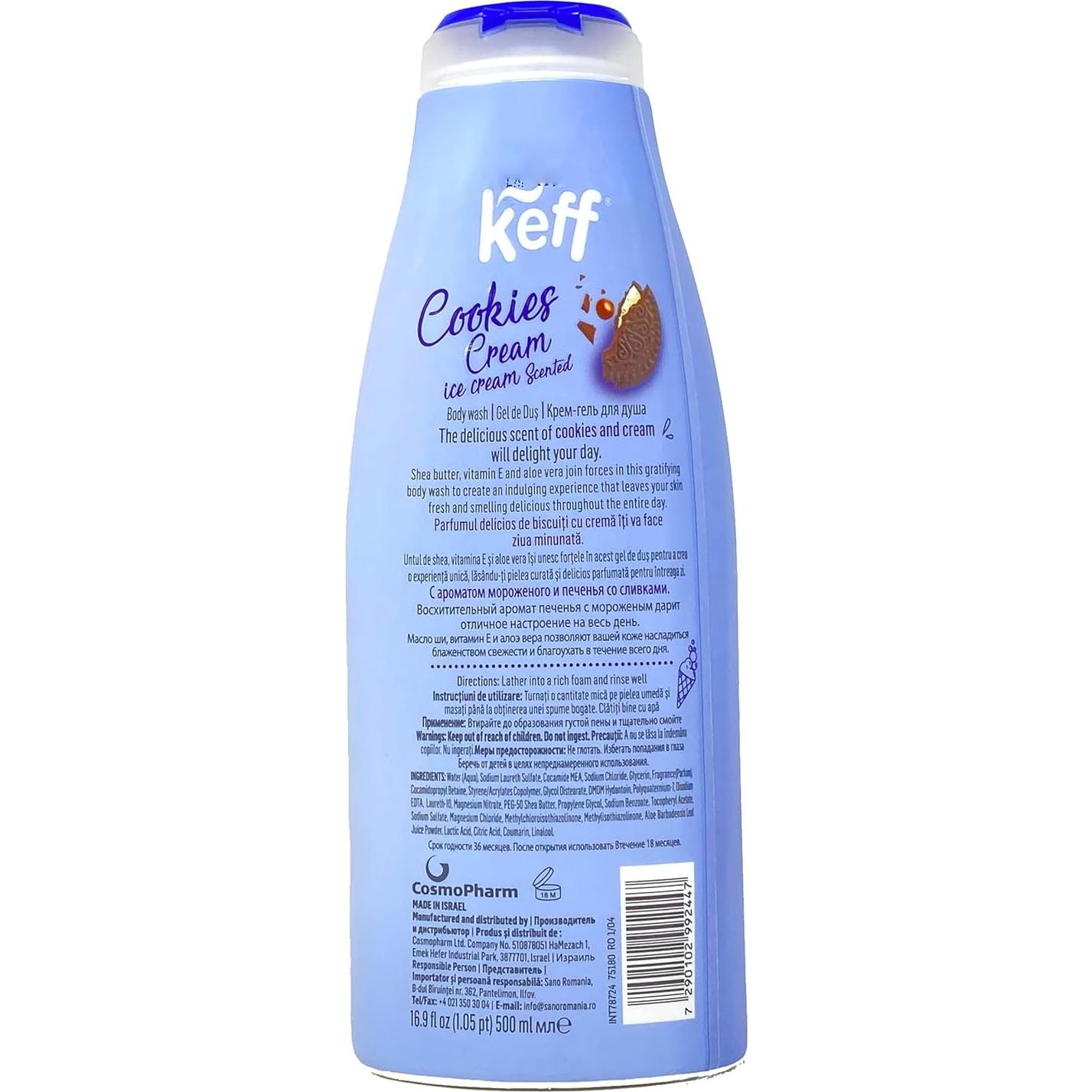 Gel de Ducha Cremoso Keff 2x453g - Caramelo Salado y Galletas