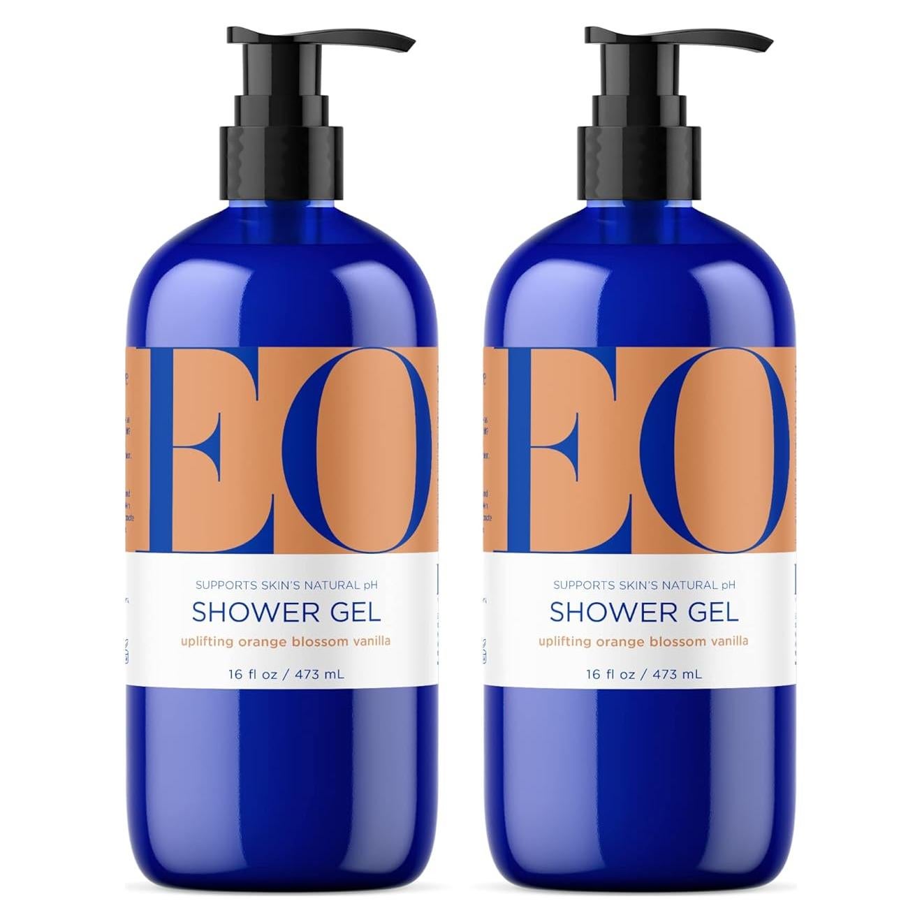 Gel de Ducha EO 2x16 Oz Flor de Naranja y Vainilla Orgánico