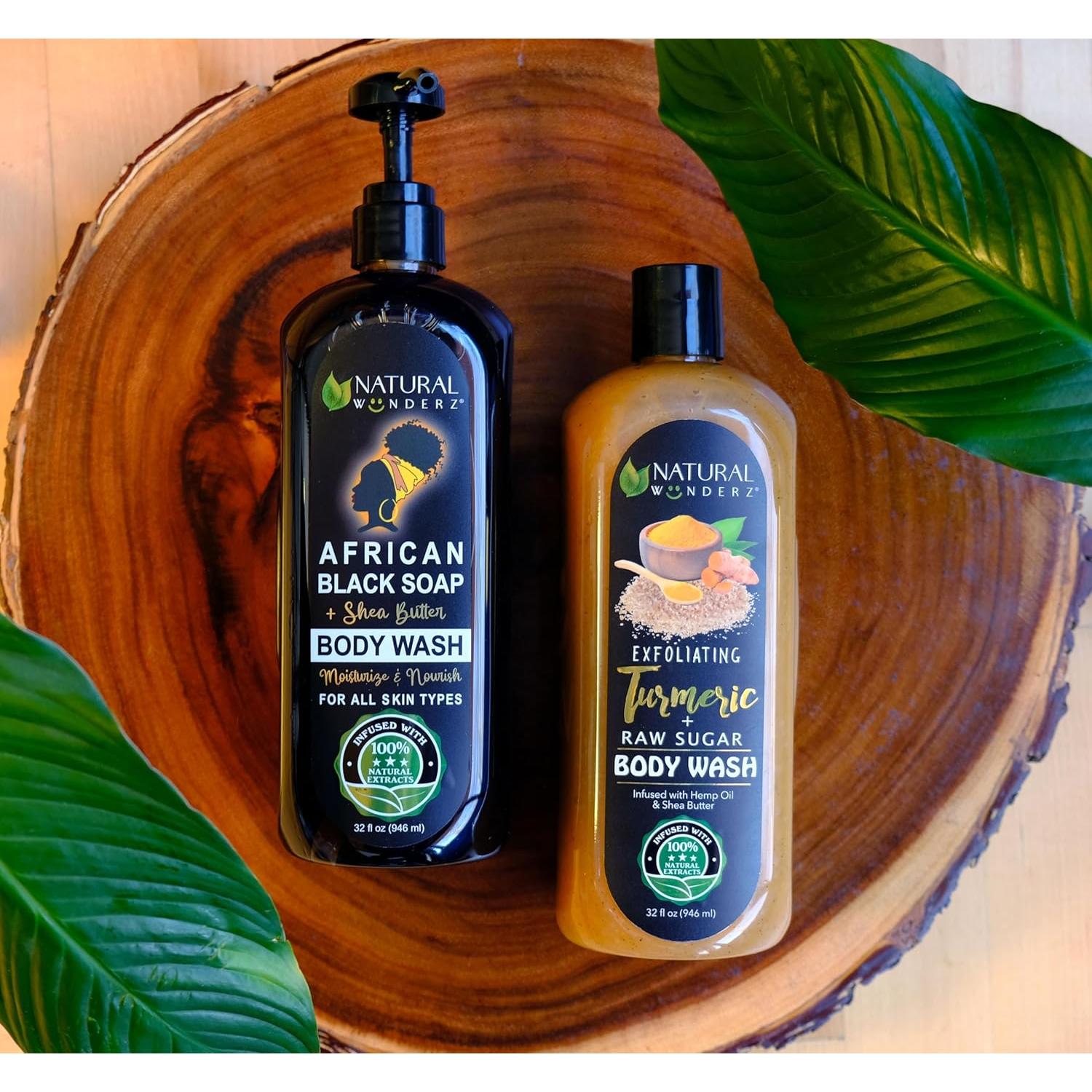 Gel de Ducha Natural Wunderz con Cúrcuma y Azúcar Crudo 946ml