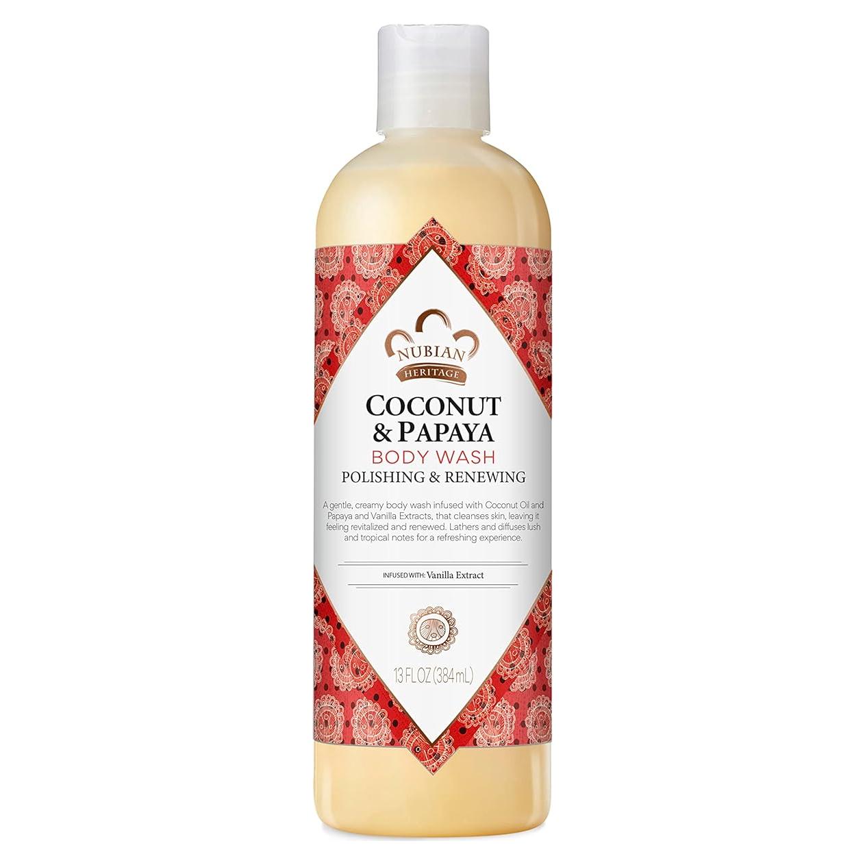 Limpiador Corporal Nubian Heritage Coco y Papaya 368.5 ml