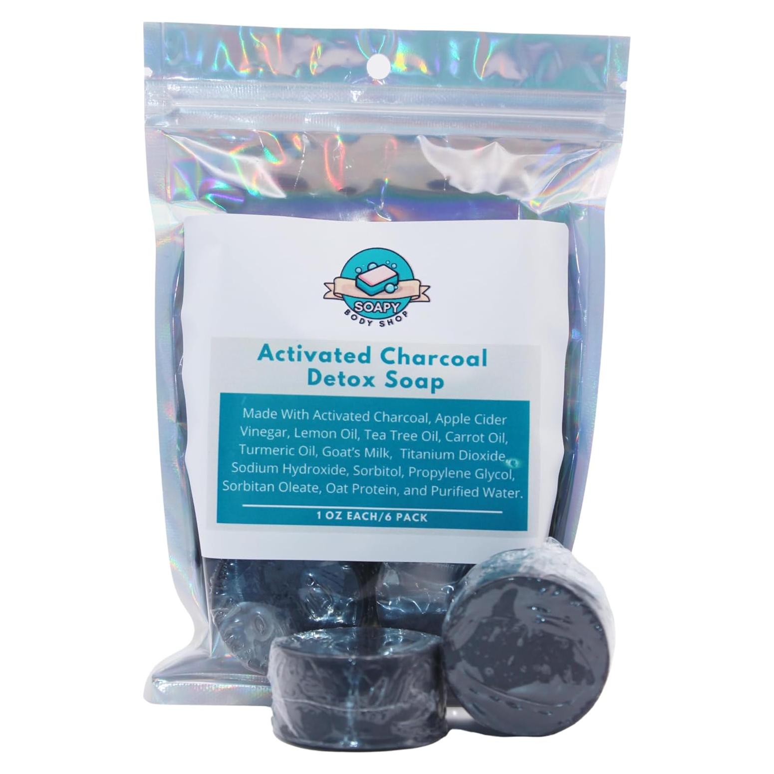 Jabón Detoxificante Carbón Activado y Árbol de Té 6 Piezas