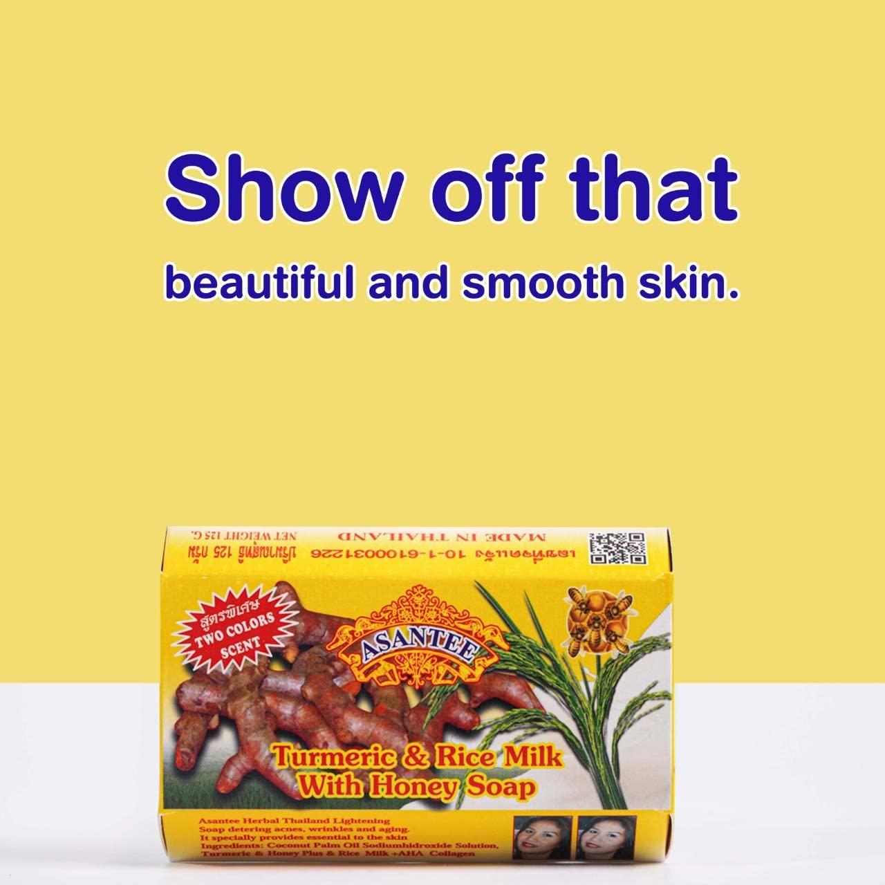 Jabón Corporal ASANTEE de Leche de Arroz y Cúrcuma 125 g