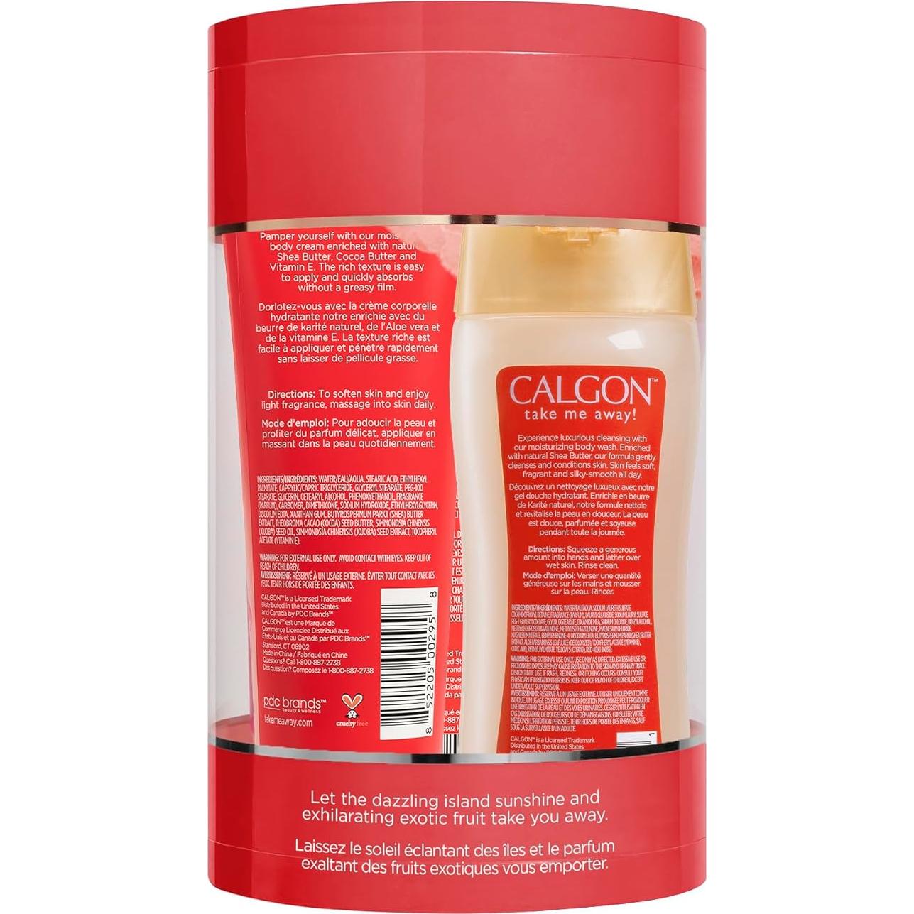 Set de Cuidado Corporal Calgon Jengibre Hawaiano 4 Piezas