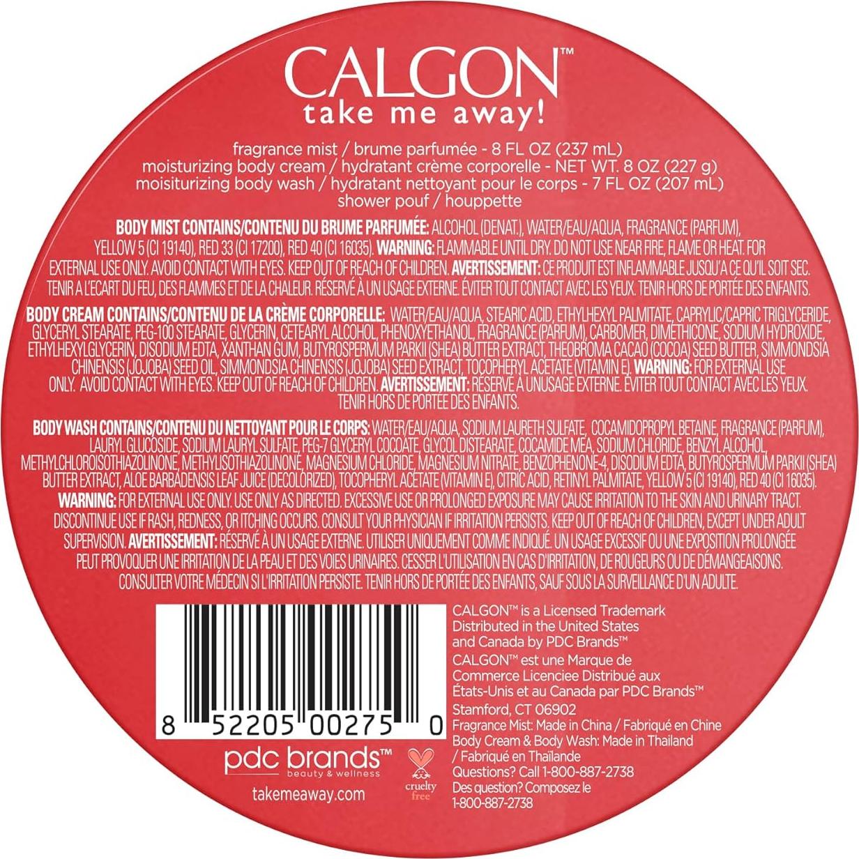 Set de Cuidado Corporal Calgon Jengibre Hawaiano 4 Piezas