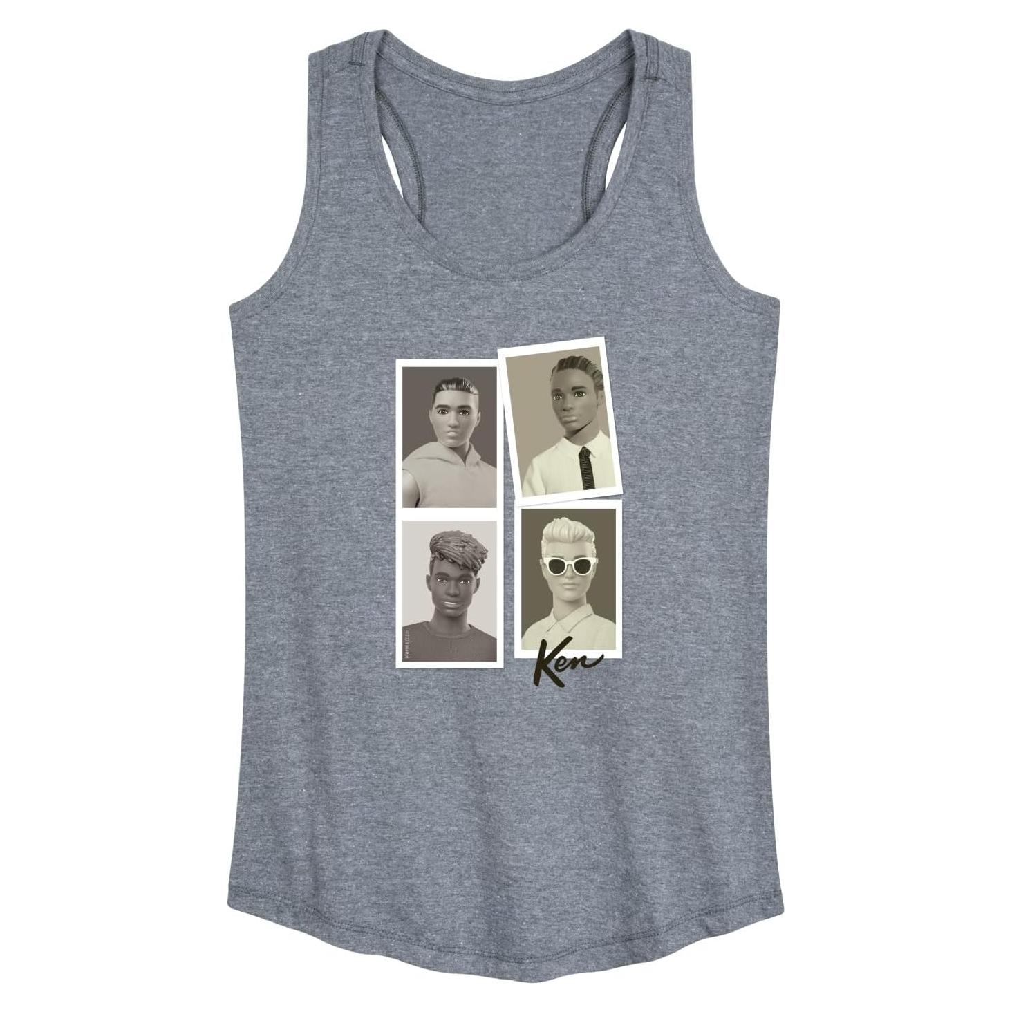 Camiseta sin Mangas Barbie Ken Gris Jaspeado 3X