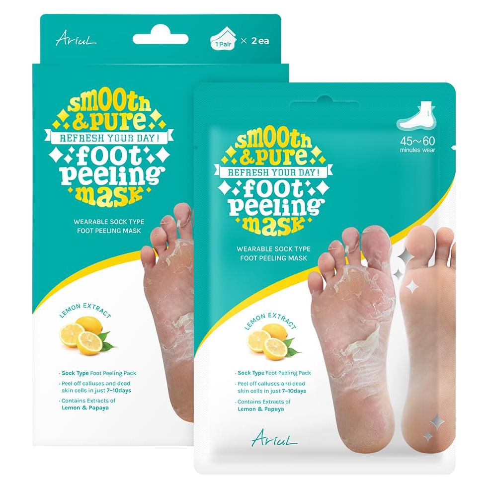 Máscara Exfoliante para Pies Ariul - Limón y Papaya, 2 Pares