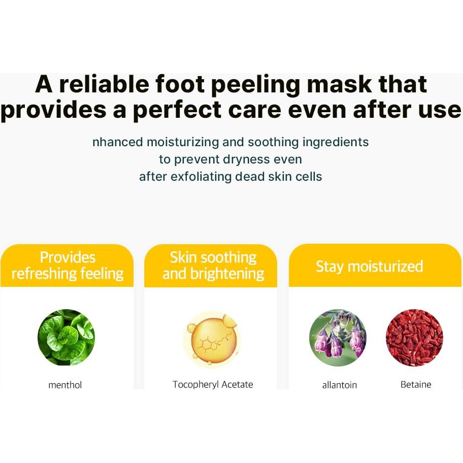 Máscara Exfoliante para Pies Ariul - Limón y Papaya, 2 Pares