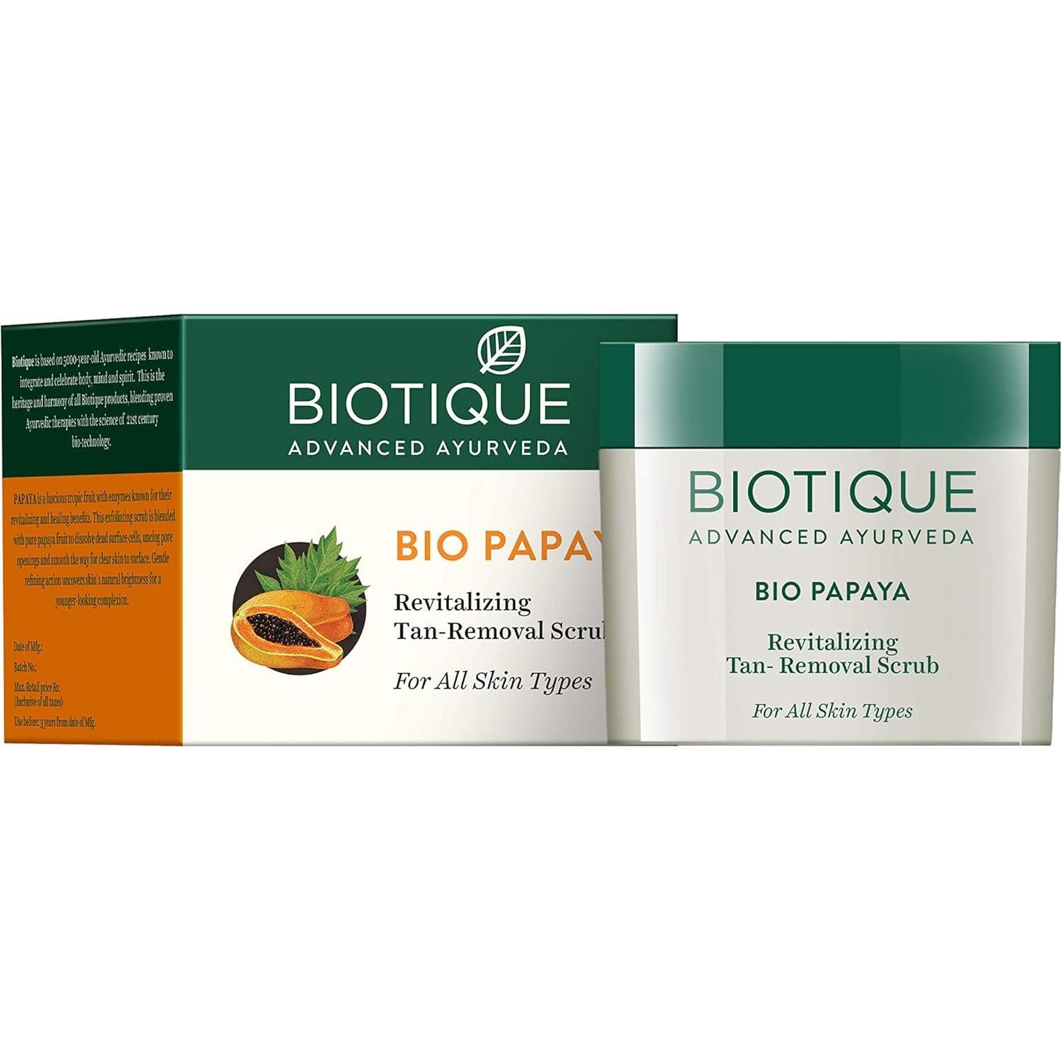 Exfoliante Revitalizante Biotique Papaya 235g - Todo Tipo de Piel