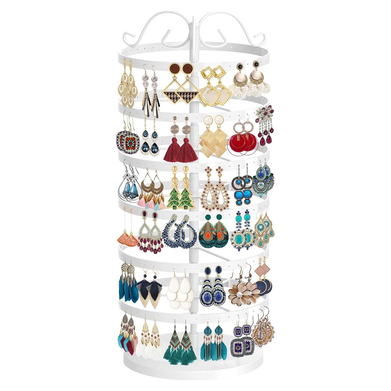 Soporte Organizador de Pendientes MODOWEY 6 Niveles Blanco