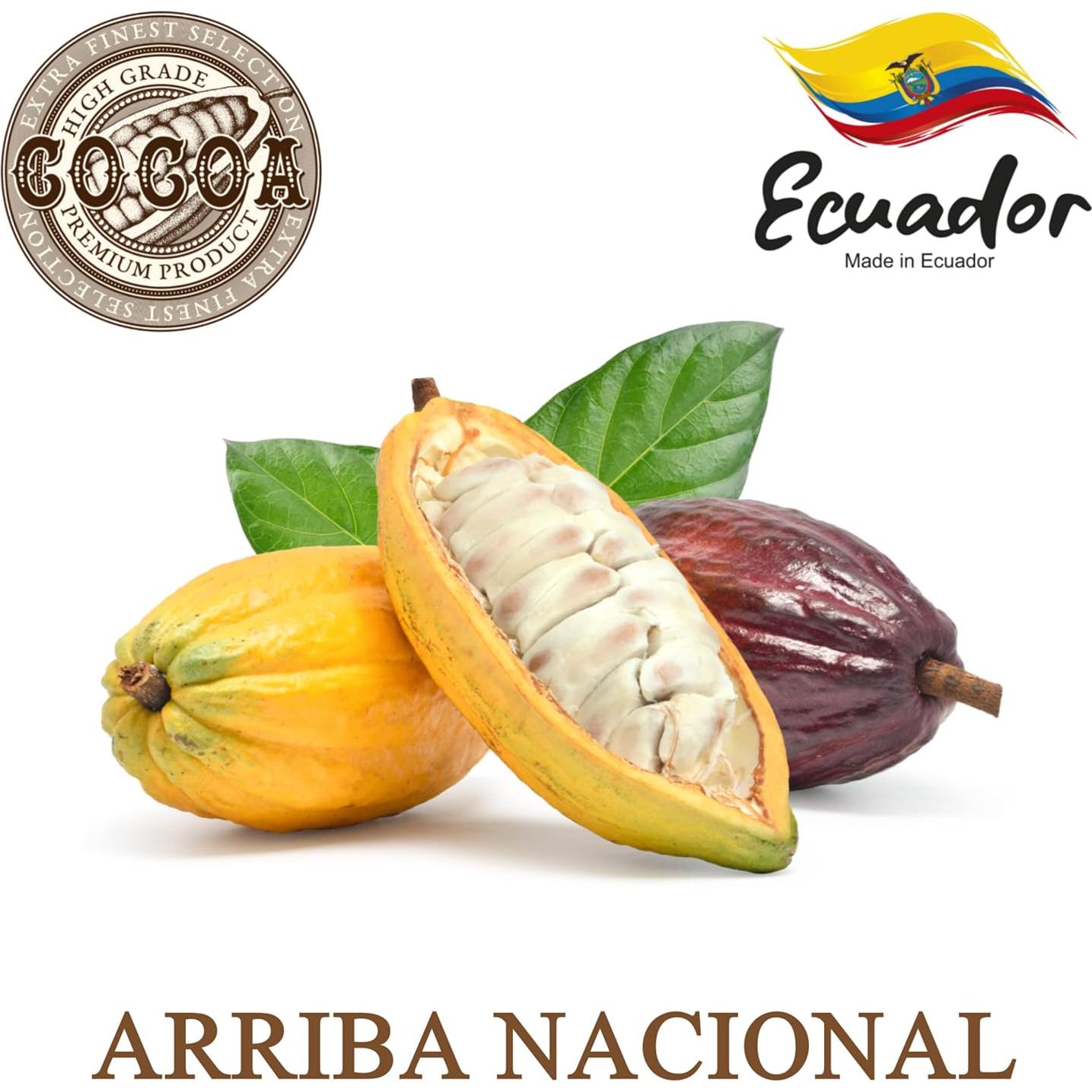 Manteca de Cacao Cruda 227 g Arriba Nacional 100% Pura