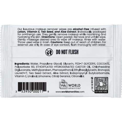 Toallitas Desmaquillantes World Amenities 500 Unidades Vitamina E