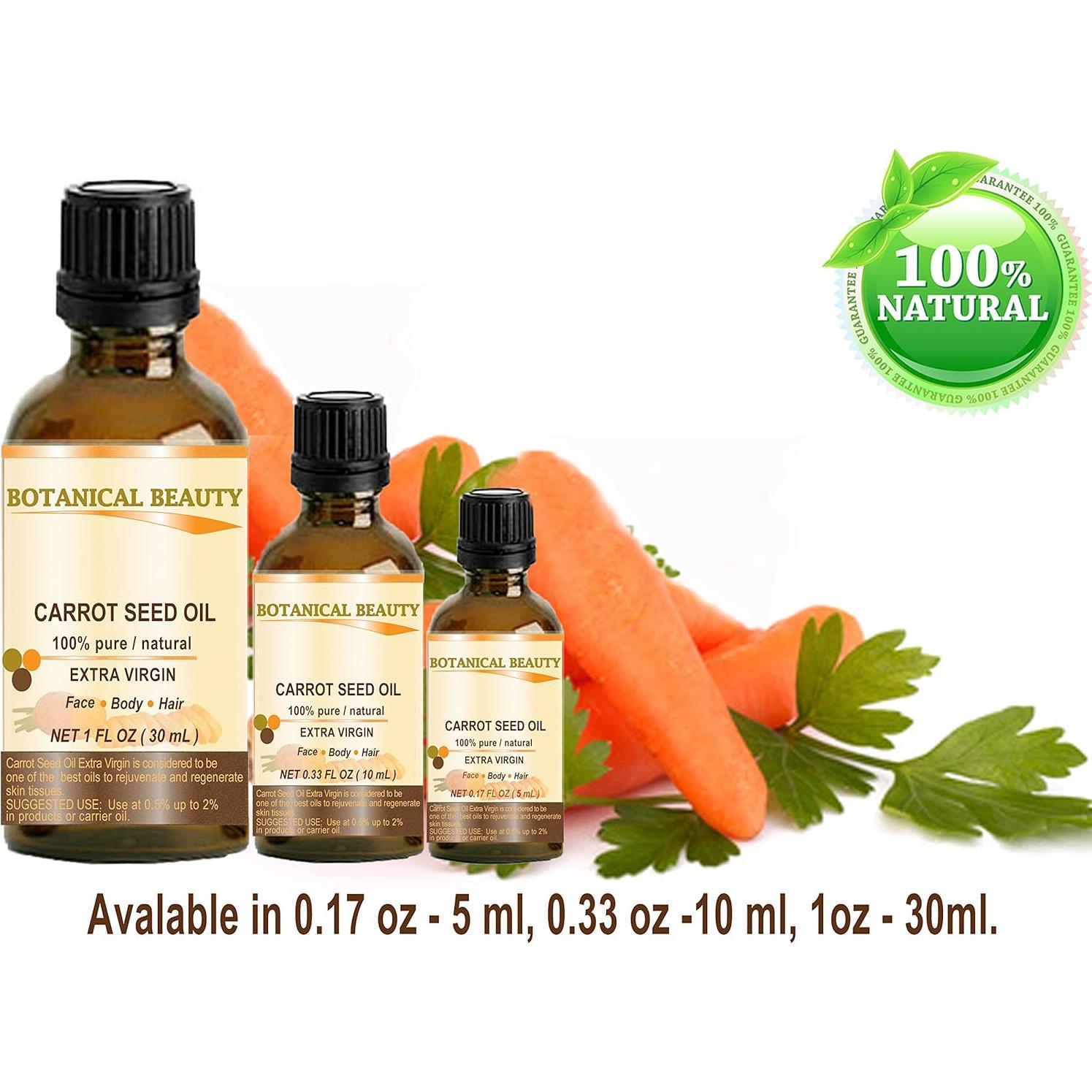 Aceite de Semilla de Zanahoria 100% Puro 10 ml - Belleza Botánica