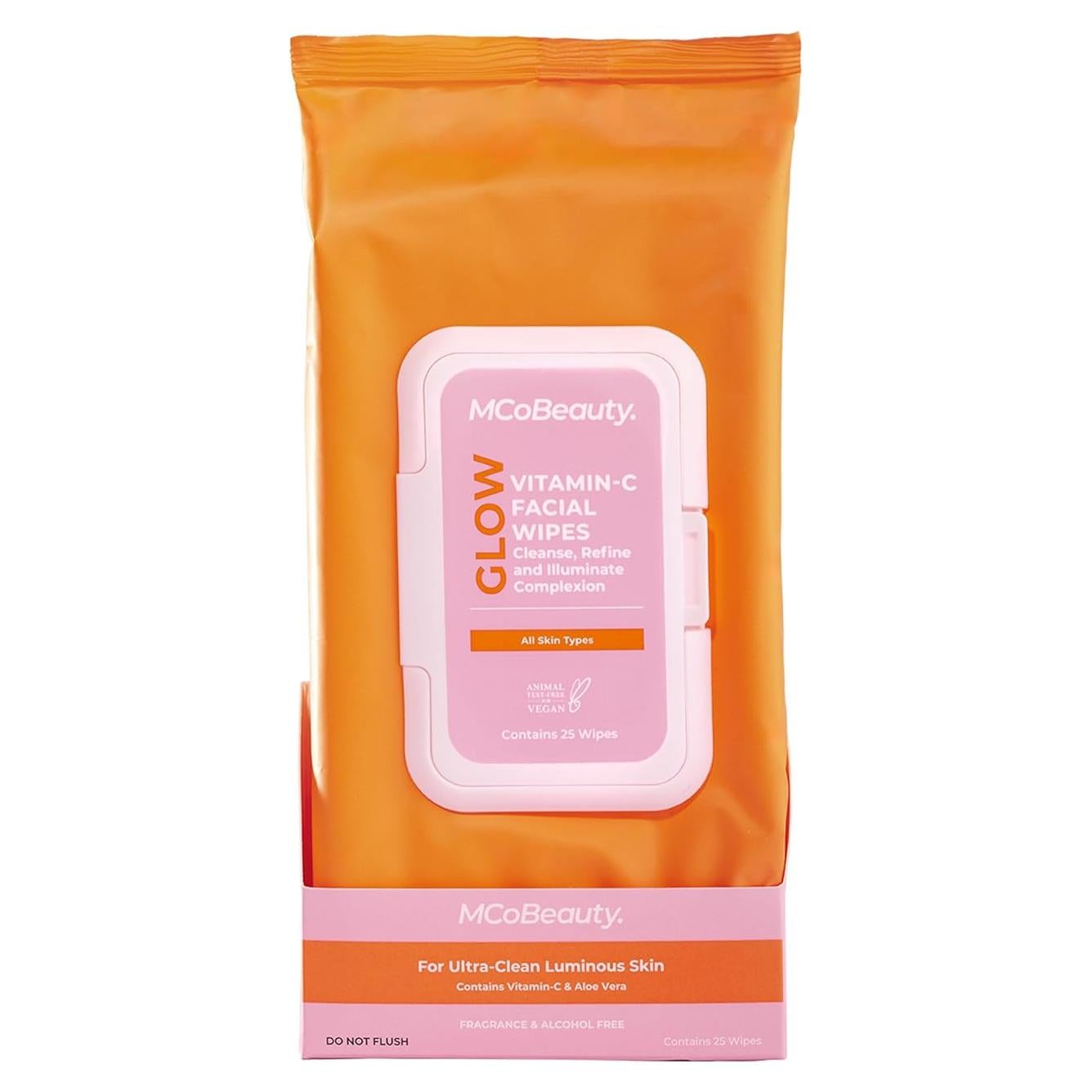 Toallitas Faciales MCoBeauty con Vitamina C - 25 Unidades