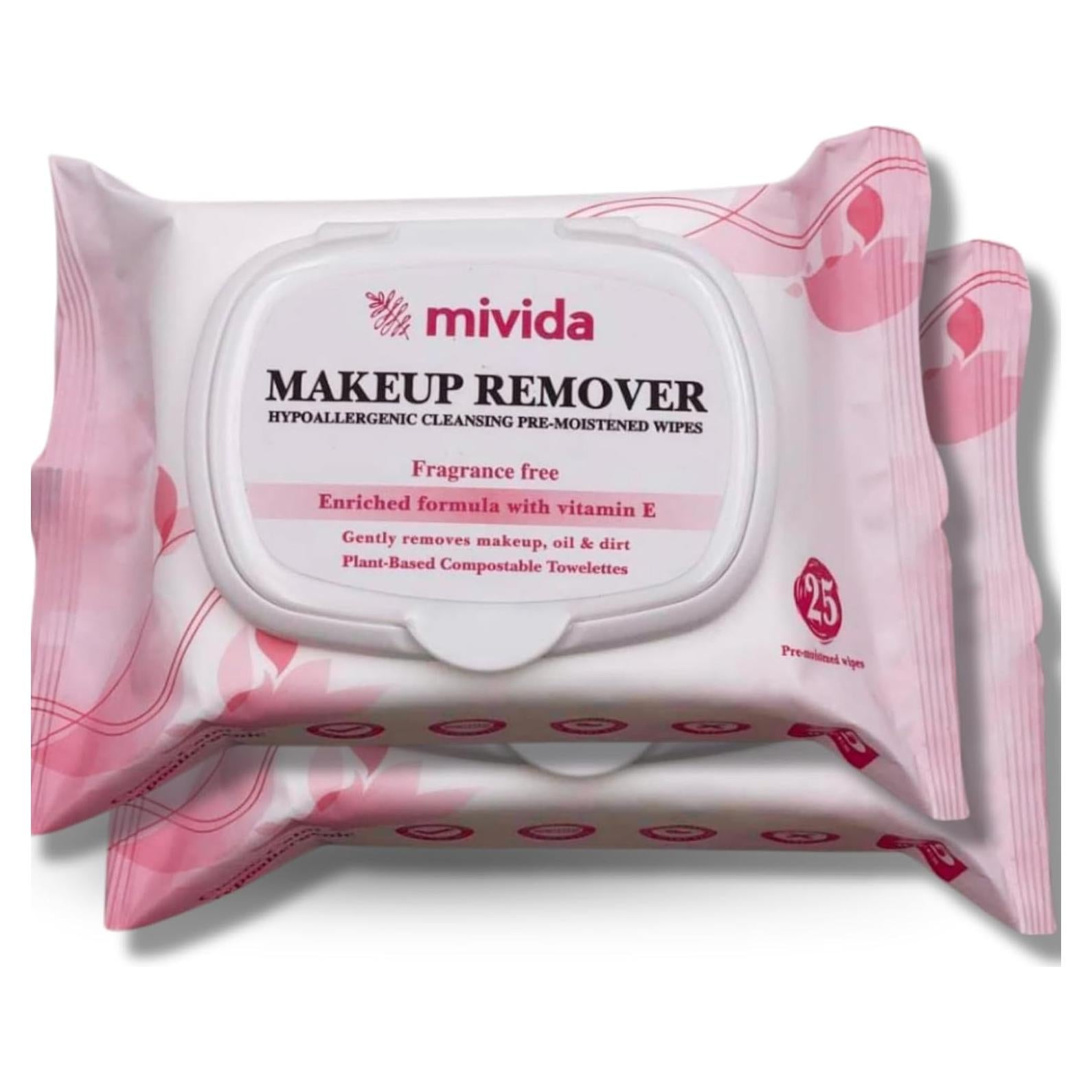 Toallitas Desmaquillantes Hipoalergénicas mivida 50 Unidades