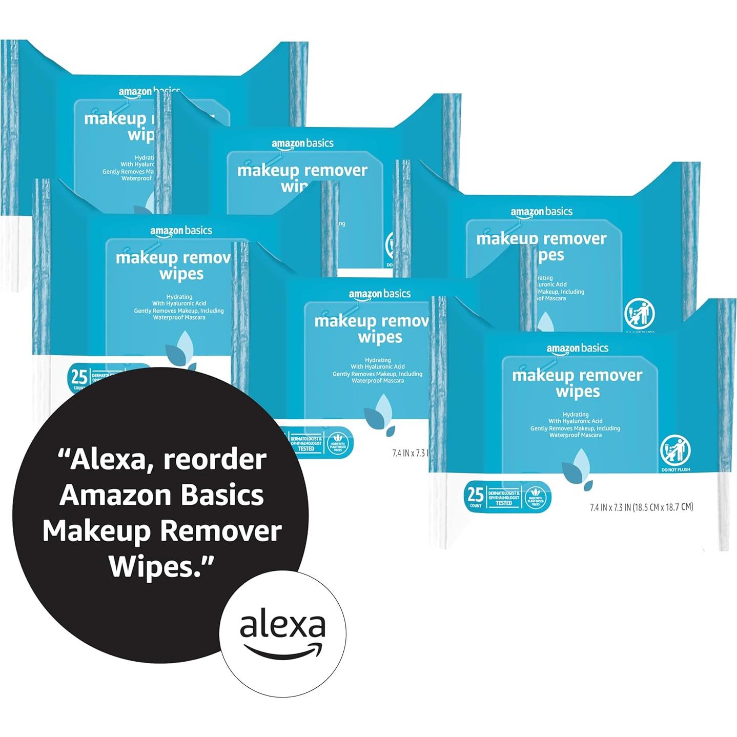 Toallitas Desmaquillantes Amazon Basics 25 Unidades x 6 Paquetes