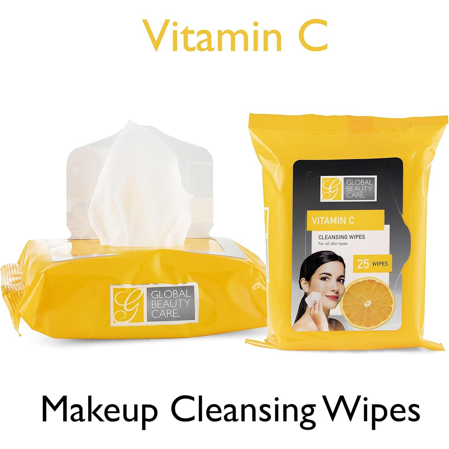 Toallitas Limpiadoras Global Beauty Care Vitamina C 100 Unidades