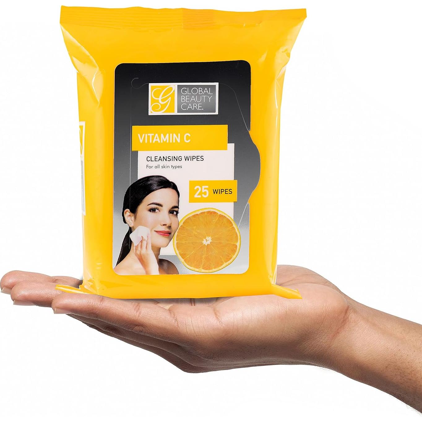 Toallitas Limpiadoras Global Beauty Care Vitamina C 100 Unidades