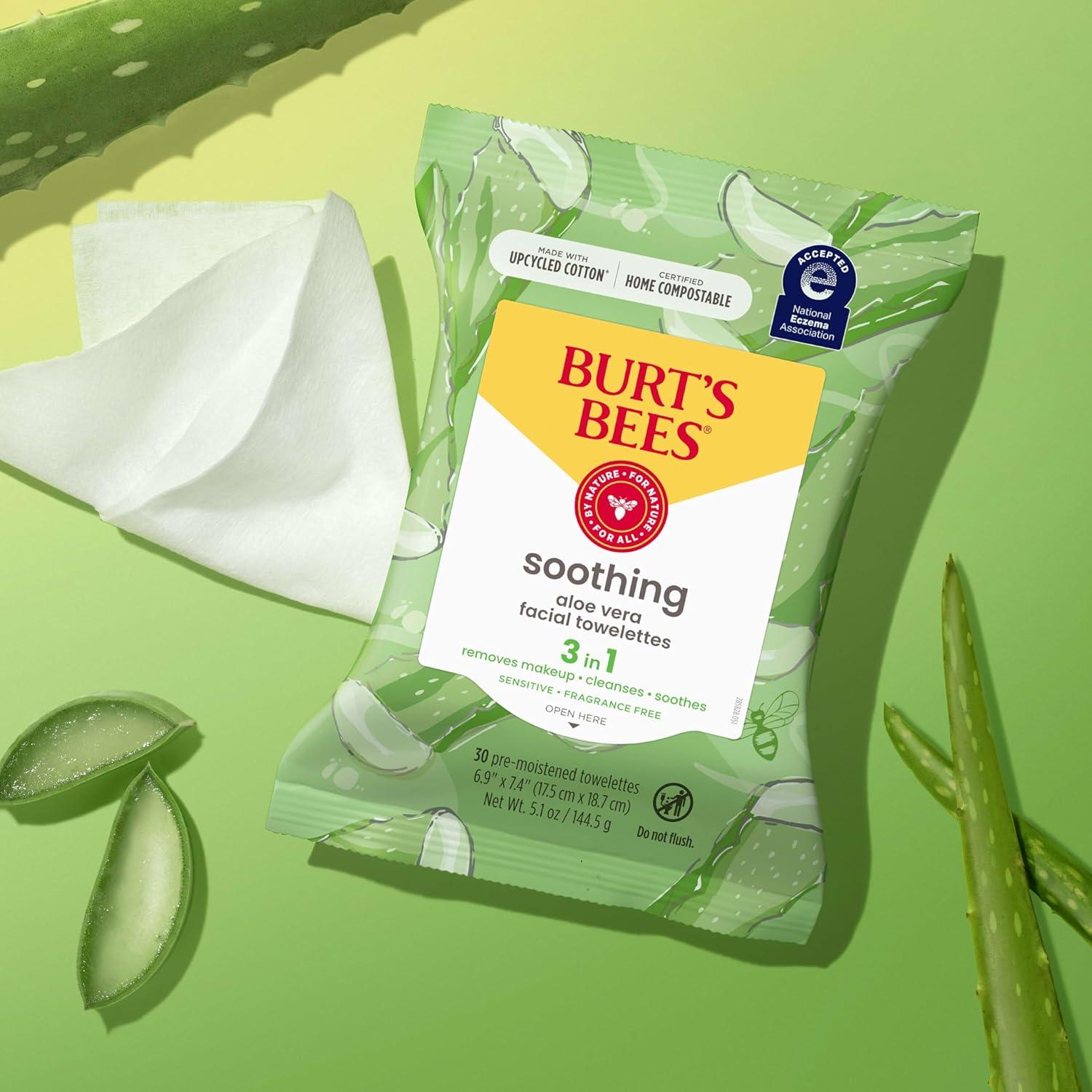 Toallitas Faciales Burt's Bees Aloe Vera 30 Unidades Piel Sensible