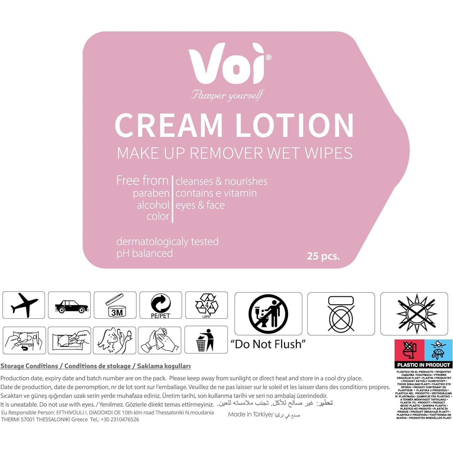 Toallitas Desmaquillantes Voi Ultra Suaves 25 Pcs