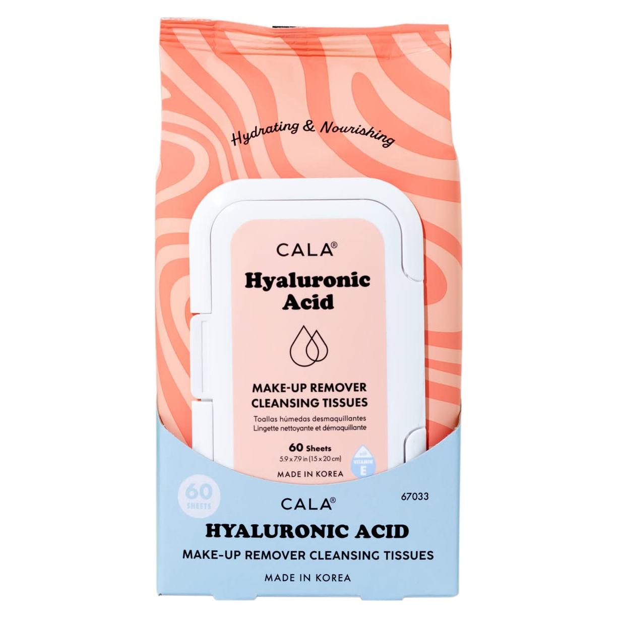 Toallitas Desmaquillantes CALA con Ácido Hialurónico - 60 Hojas