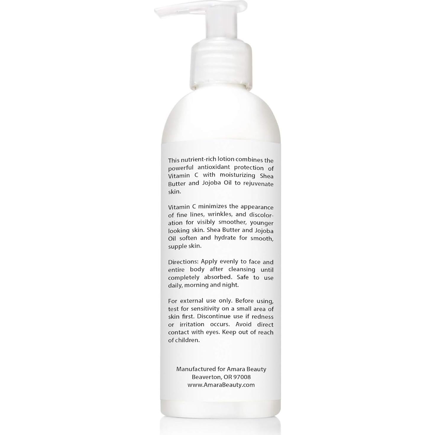 Loción Facial y Corporal de Vitamina C Amara Beauty 15% 227 g