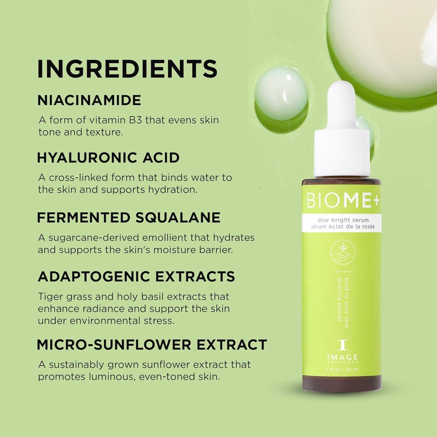 Suero Facial IMAGE Skincare BIOME+ 28.35g Aumenta Luminosidad