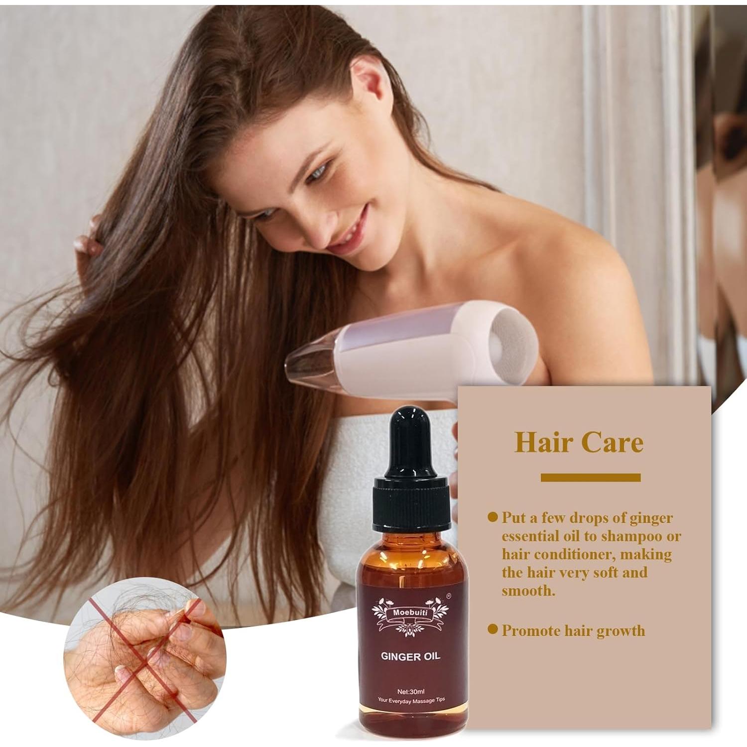 Aceite de Jengibre Natural Moebuiti 150ml para Masaje y Piel