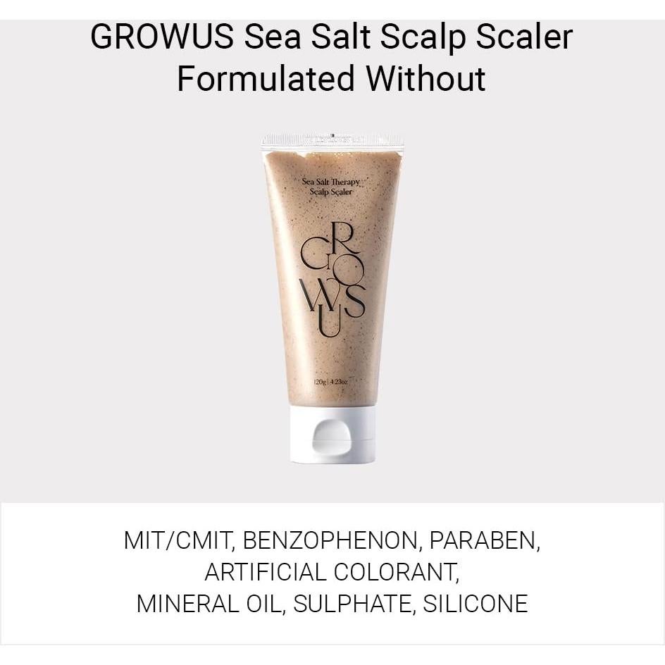 Exfoliante para Cuero Cabelludo GROWUS 120g - Sal Marina y Ácido Salicílico