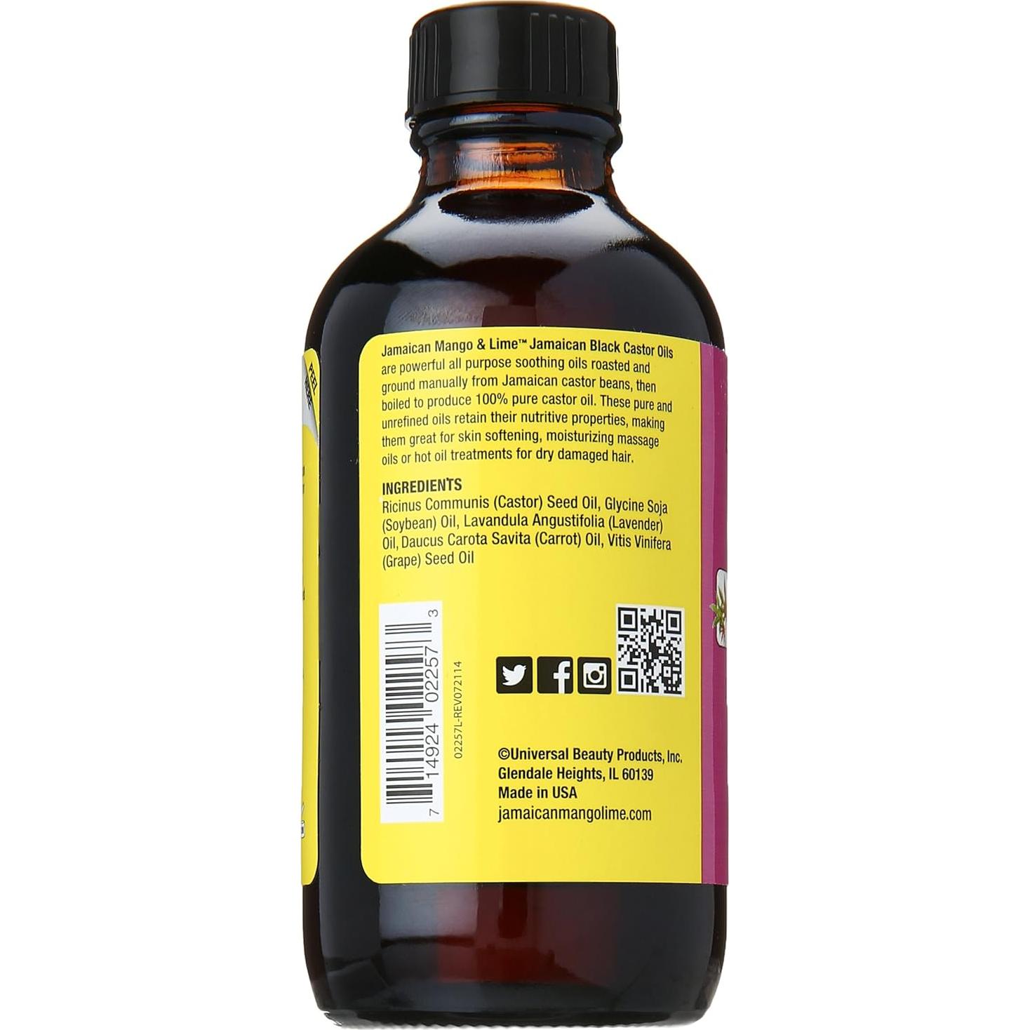 Aceite de Ricino Negro Jamaicano Mango y Lima 113g Lavanda