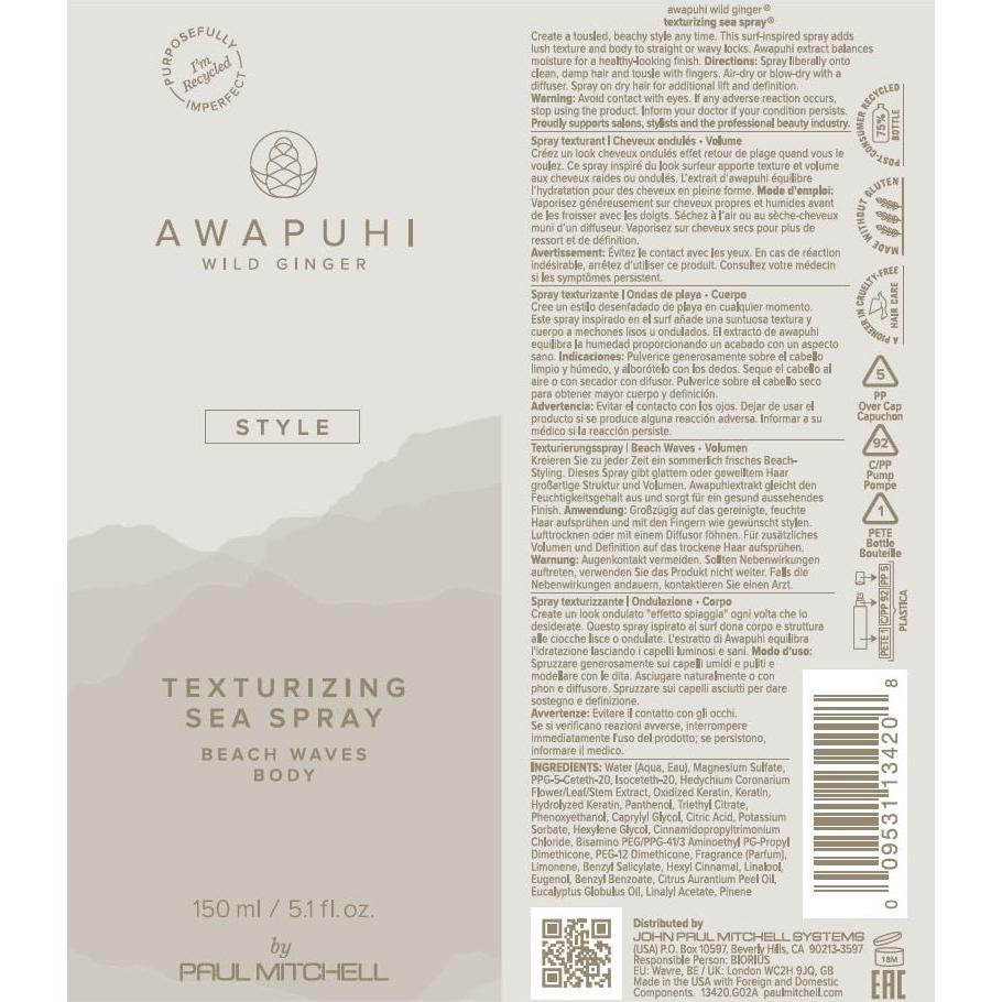 Spray Texturizante de Mar Awapuhi Paul Mitchell 151.7 ml