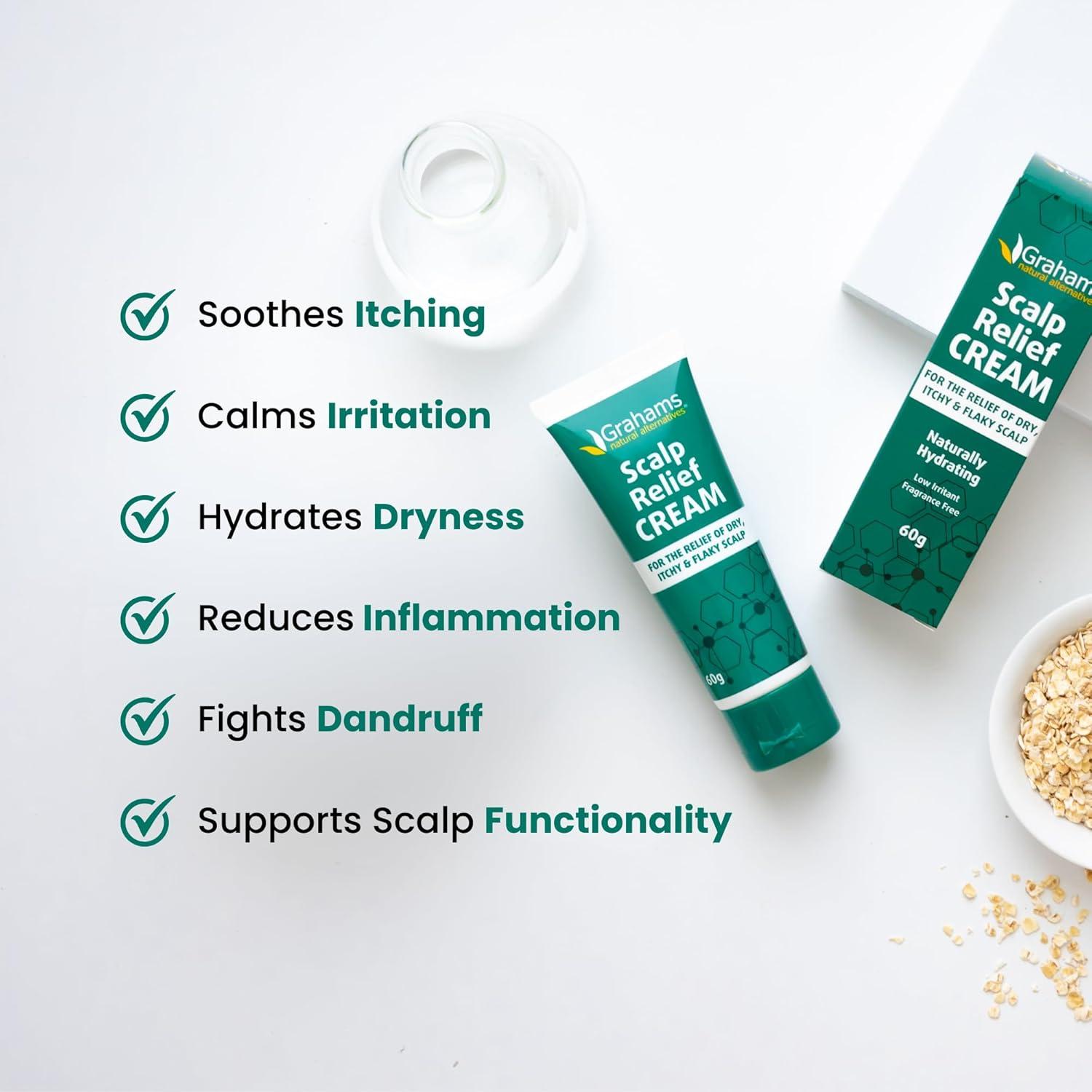 Crema para Cuero Cabelludo Grahams 60g - Alivio Picazón y Caspa