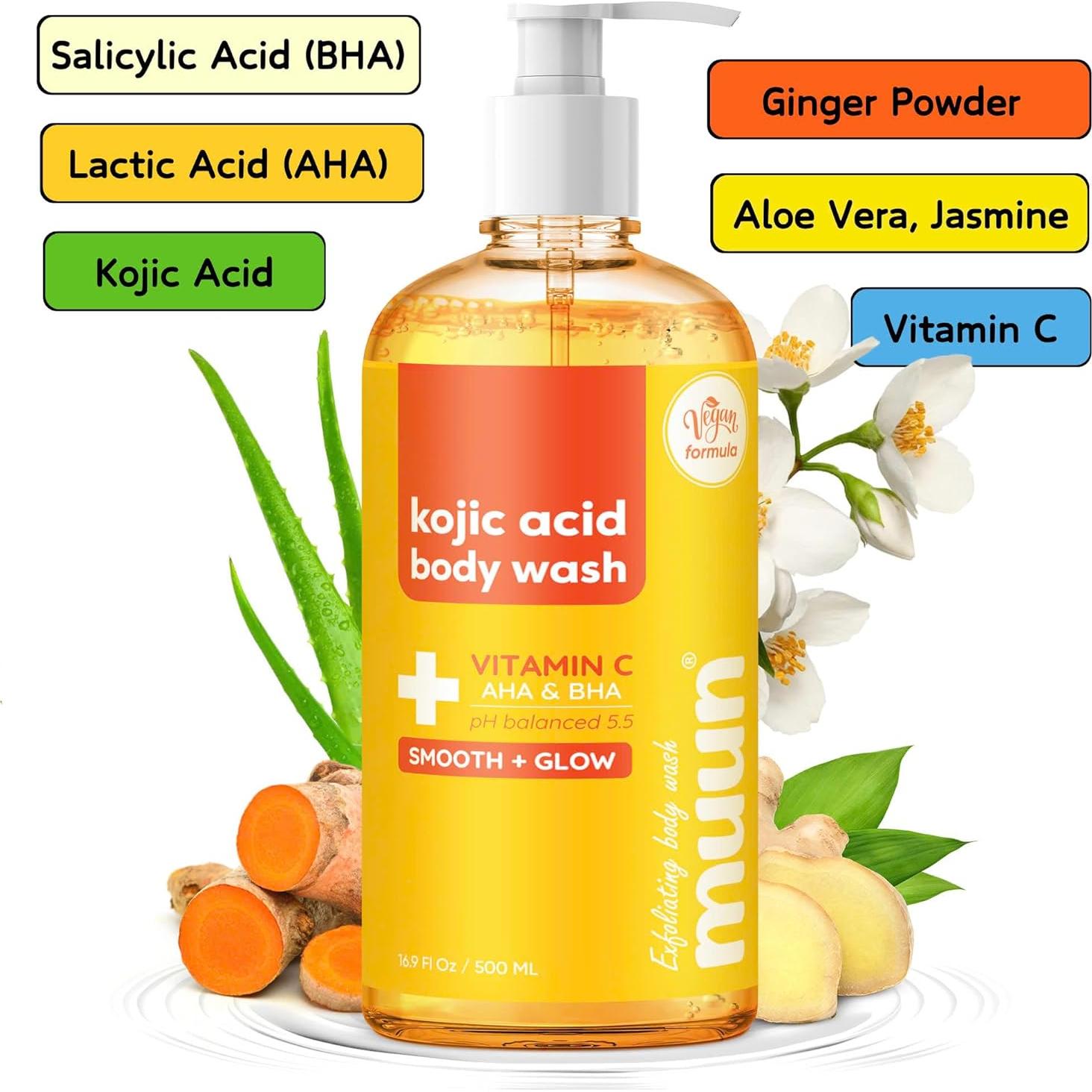 Gel de Ducha Exfoliante Muun con AHA&BHA 500ml - Piel Suave