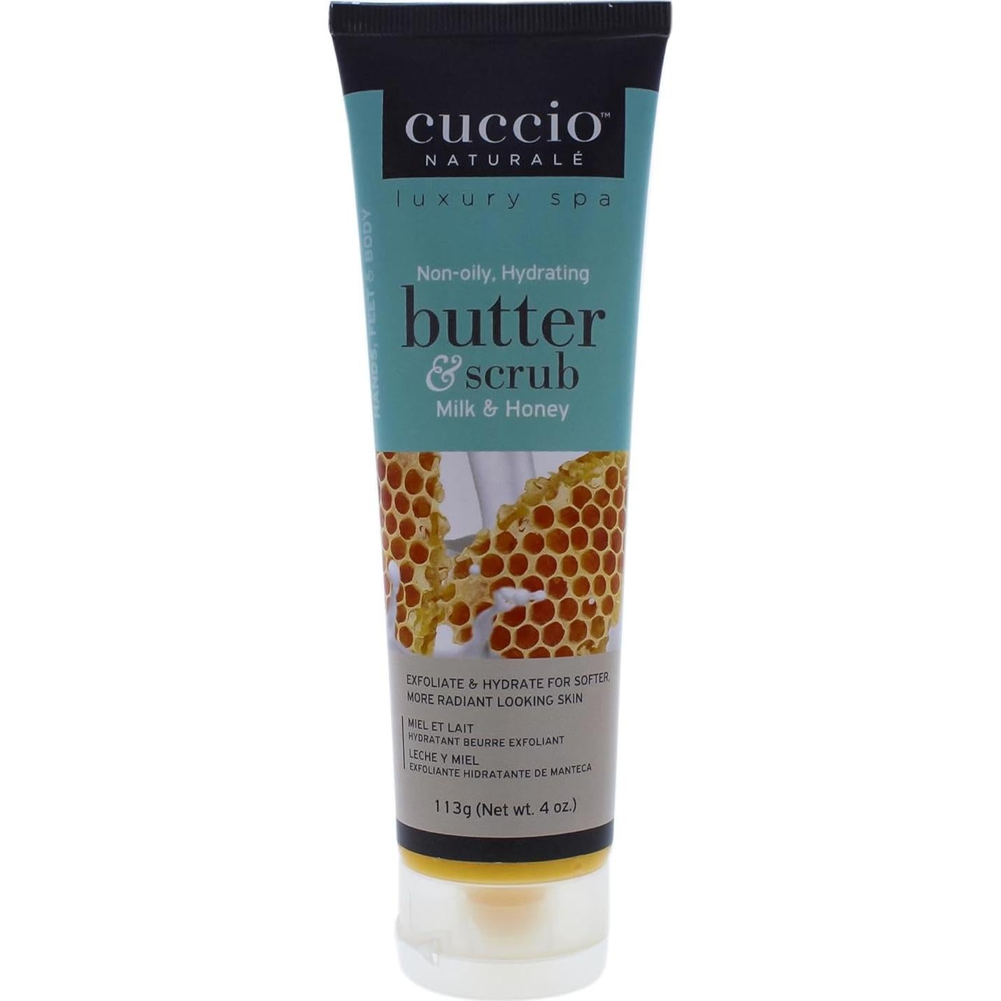 Exfoliante Hidratante Cuccio Naturale Leche y Miel 113g