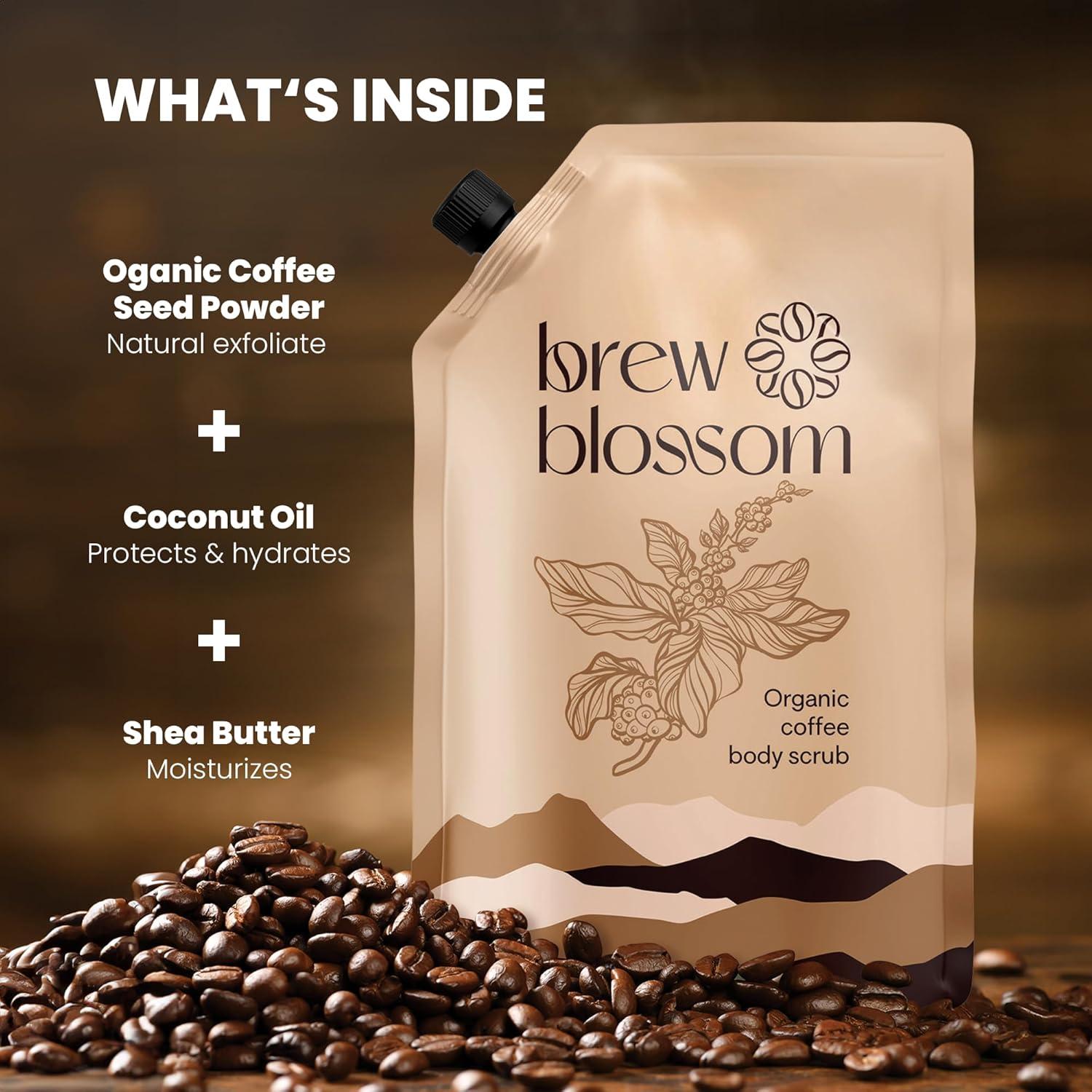 Exfoliante Corporal de Café Orgánico Brew Blossom 227 g - Hidratante