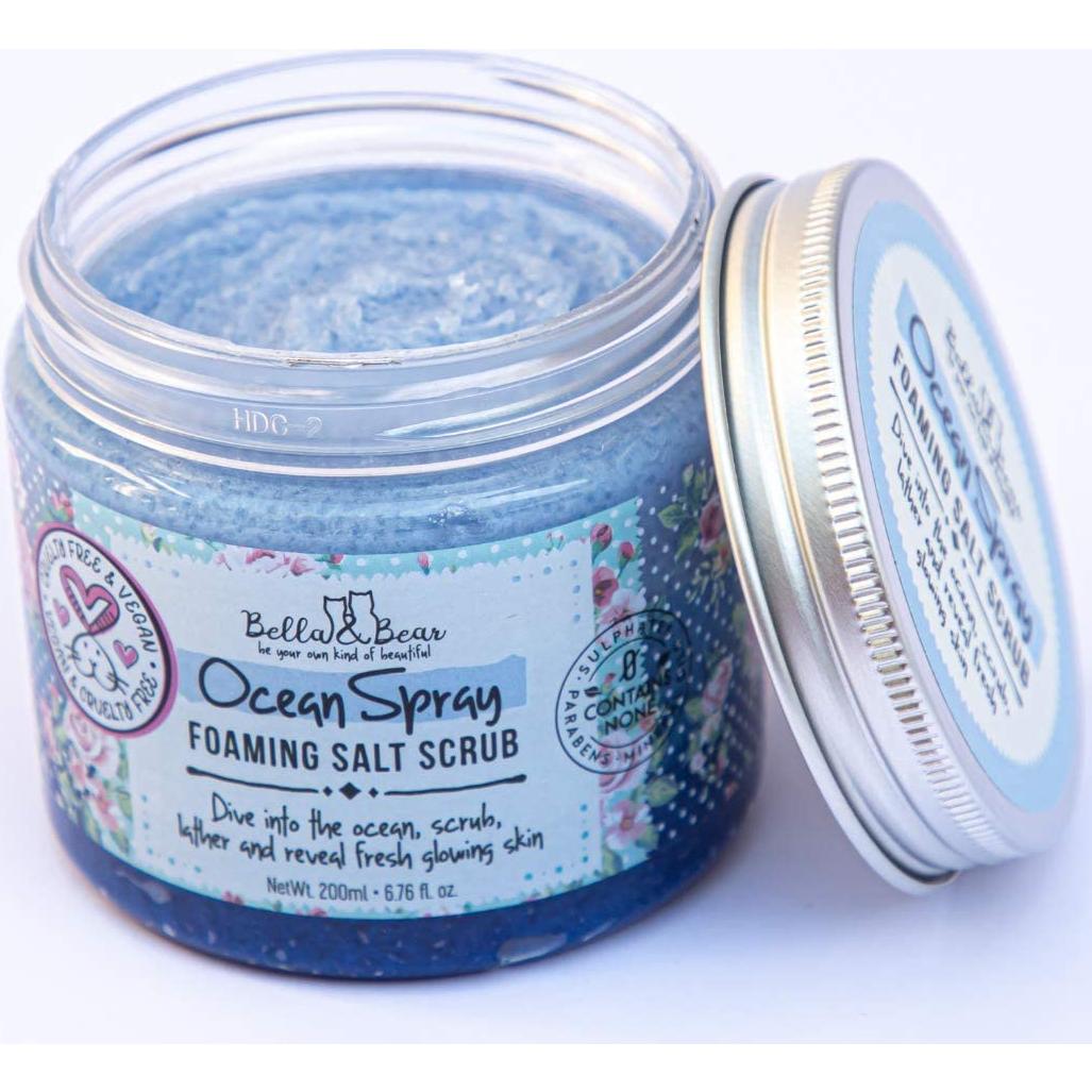 Exfoliante Spray Oceánico Bella & Bear 190g Sin Sulfatos