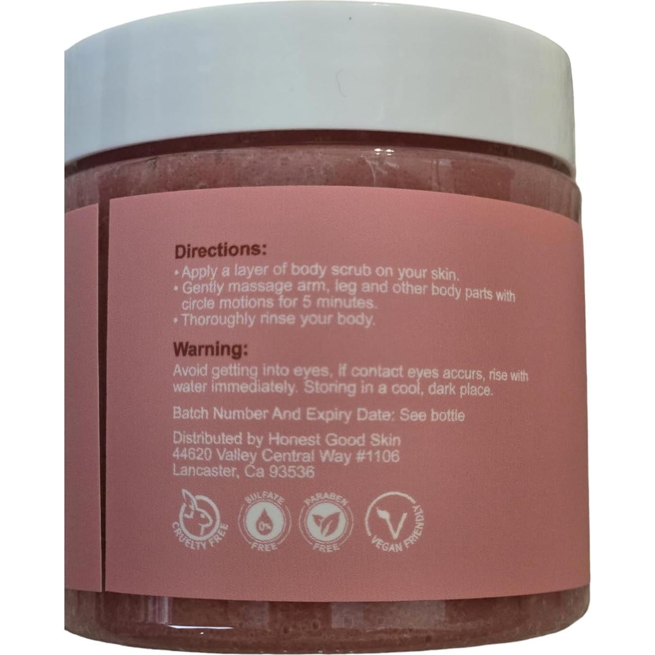 Exfoliante Corporal de Sal Marina Honest Good Skin 340g Durazno