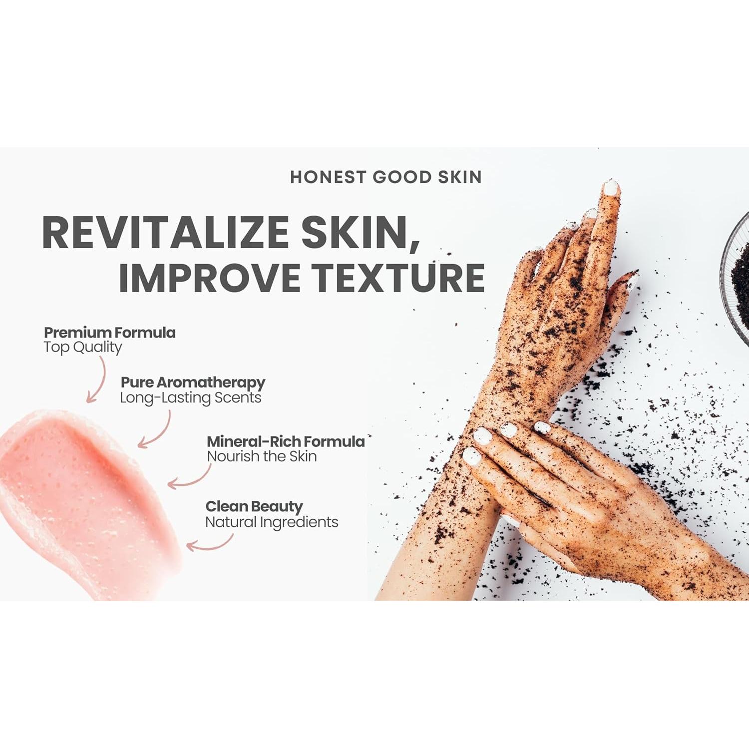 Exfoliante Corporal de Sal Marina Honest Good Skin 340g Durazno