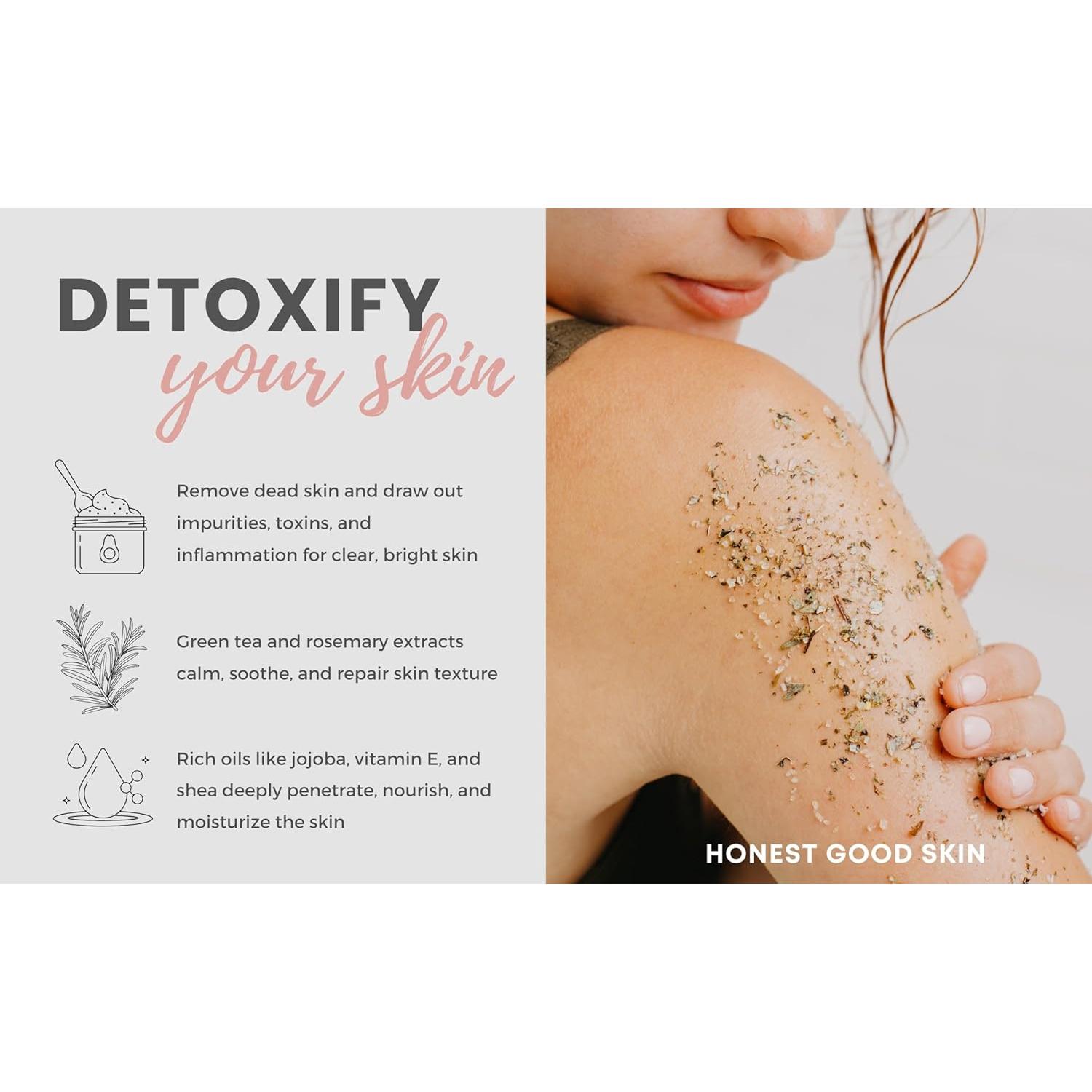 Exfoliante Corporal de Sal Marina Honest Good Skin 340g Durazno