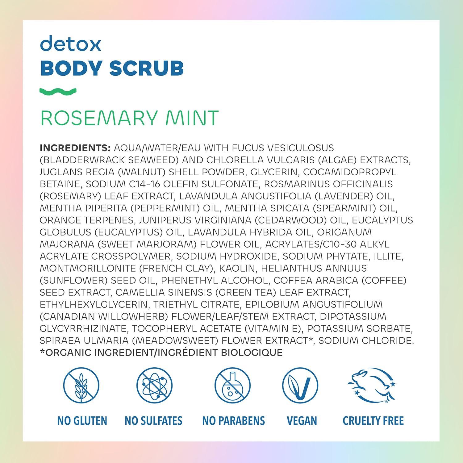 Exfoliante Corporal Detox Seaweed Bath Co. 170g Romero y Menta