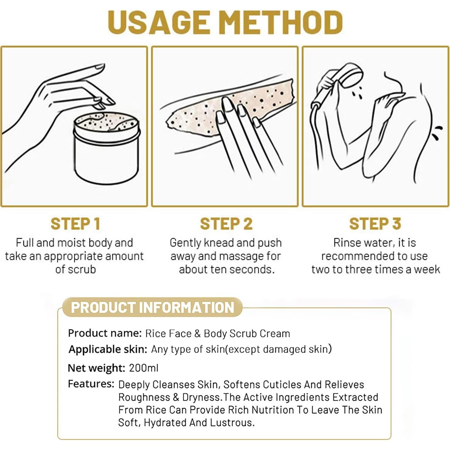 Crema Exfoliante Aichun Beauty 200ml - Limpieza Profunda y Hidratante