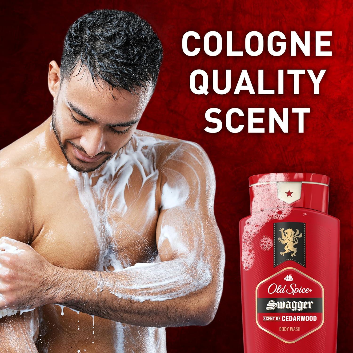 Gel de Ducha Old Spice Swagger 2x24 oz Aroma Madera de Cedro