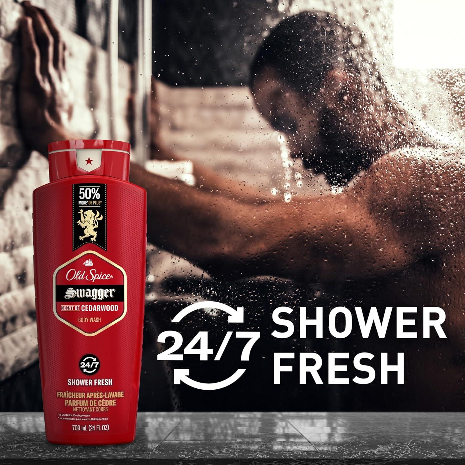 Gel de Ducha Old Spice Swagger 2x24 oz Aroma Madera de Cedro