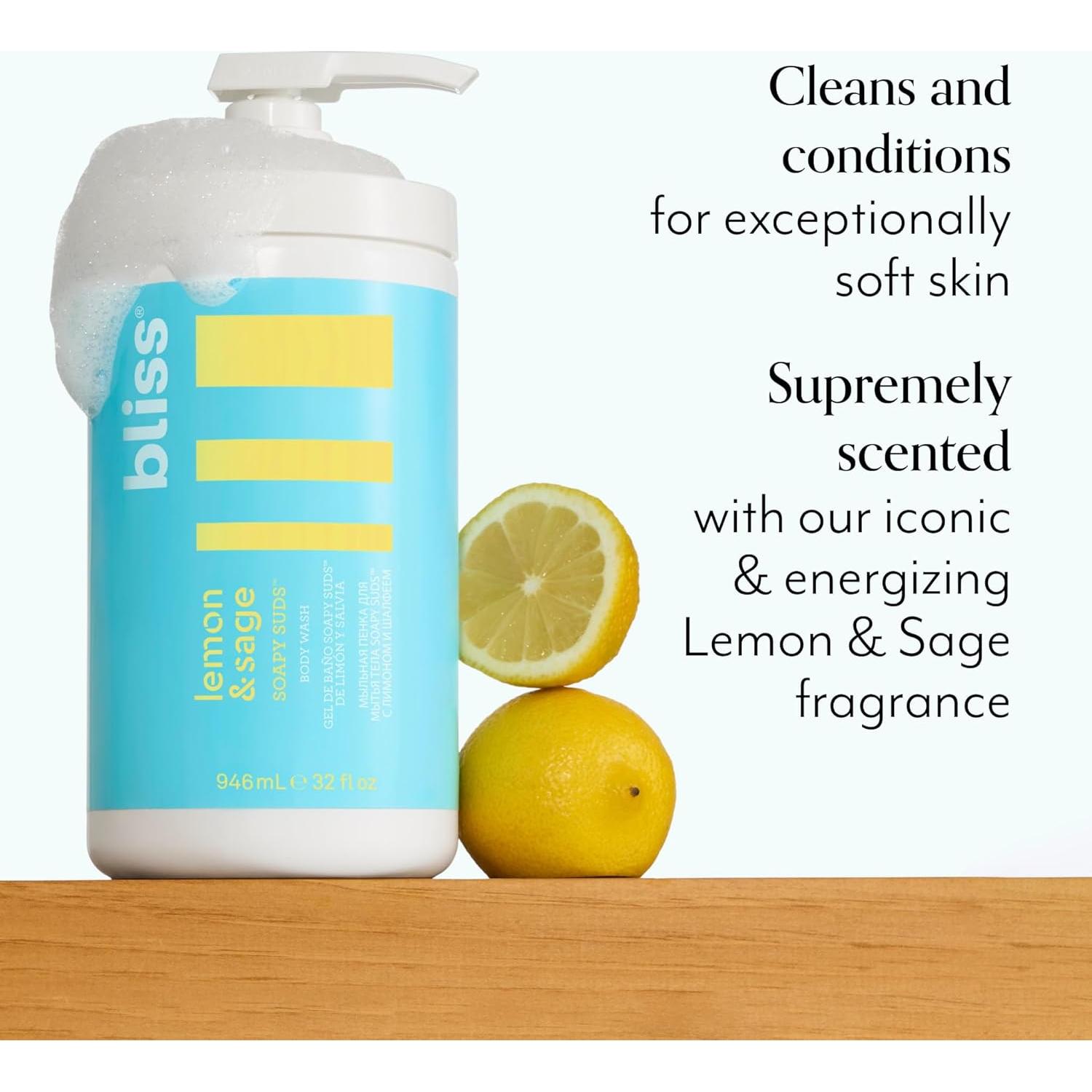 Jabón Corporal Espumoso Bliss 946 ml Limón y Salvia Hidratante