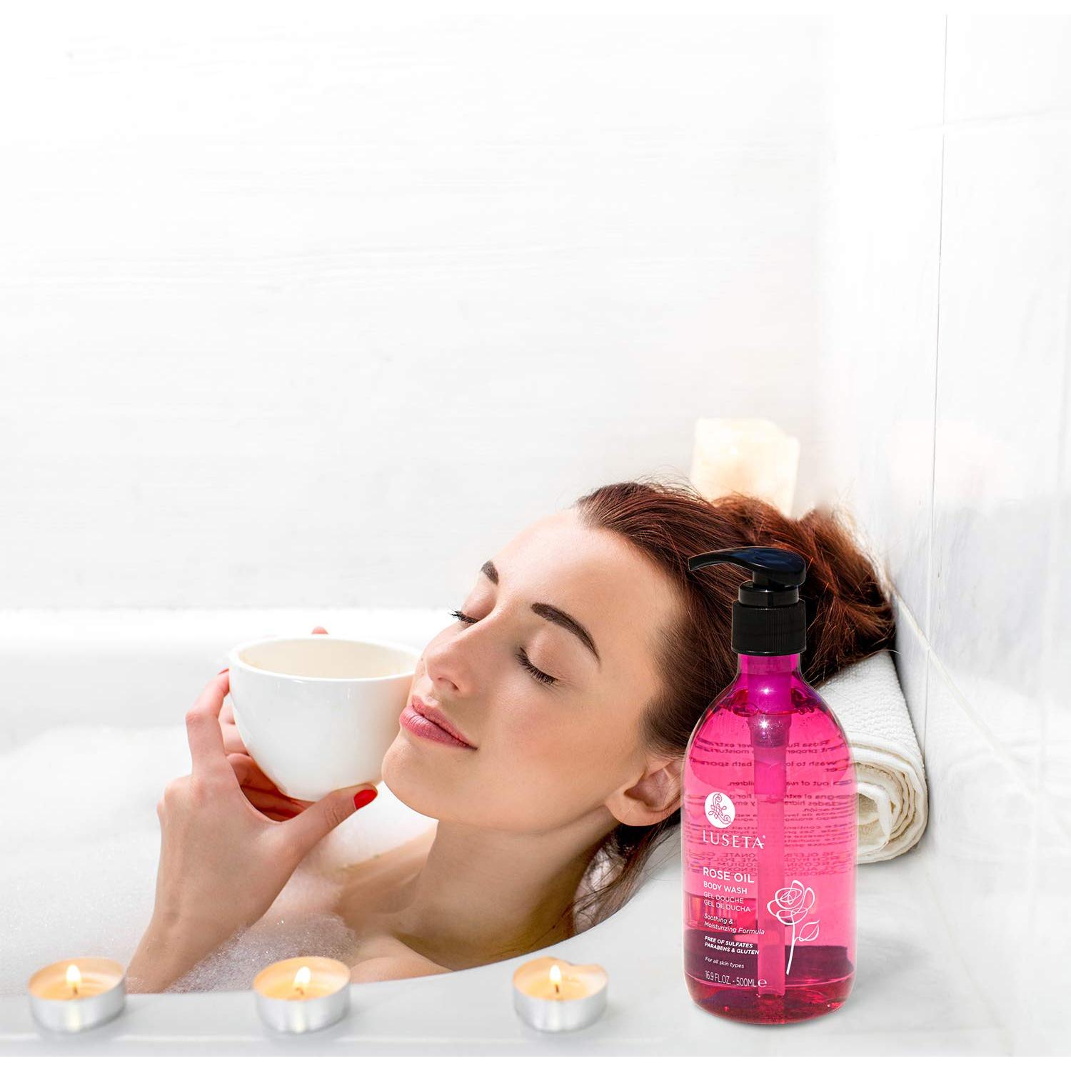 Jabón Corporal Hidratante Luseta 500ml Aceite de Rosa