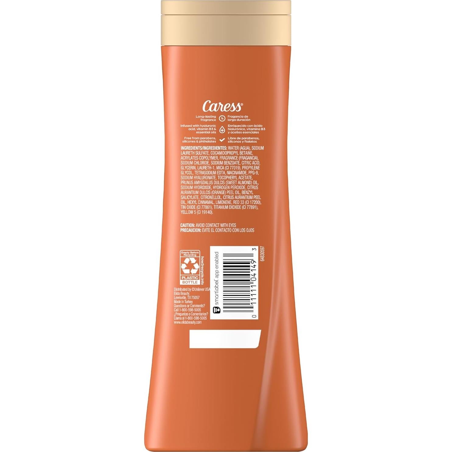 Gel de Ducha Caress 591 ml Mango y Almendra, Paquete de 4