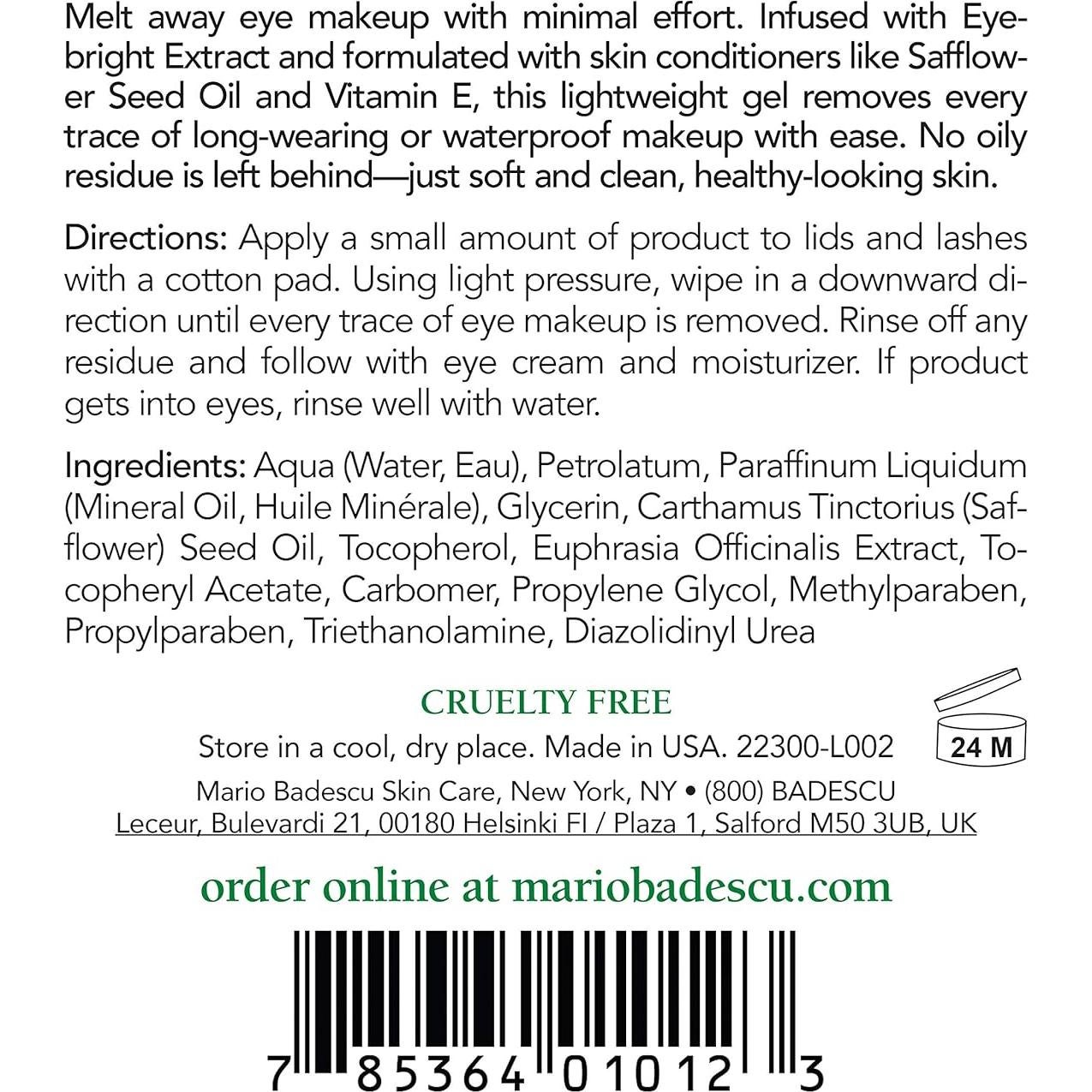 Gel Desmaquillante para Ojos Mario Badescu 118 ml Piel Mixta