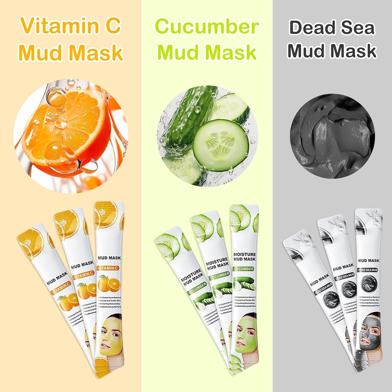 Set de 24 Mascarillas Faciales de Arcilla LZYLLS Hidratantes