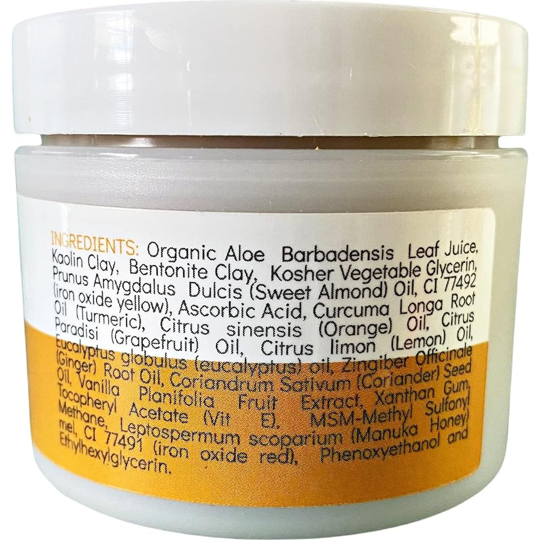 Mascarilla Facial de Arcilla de Cúrcuma y Vitamina C Bella Jade - Antienvejecimiento y Acné